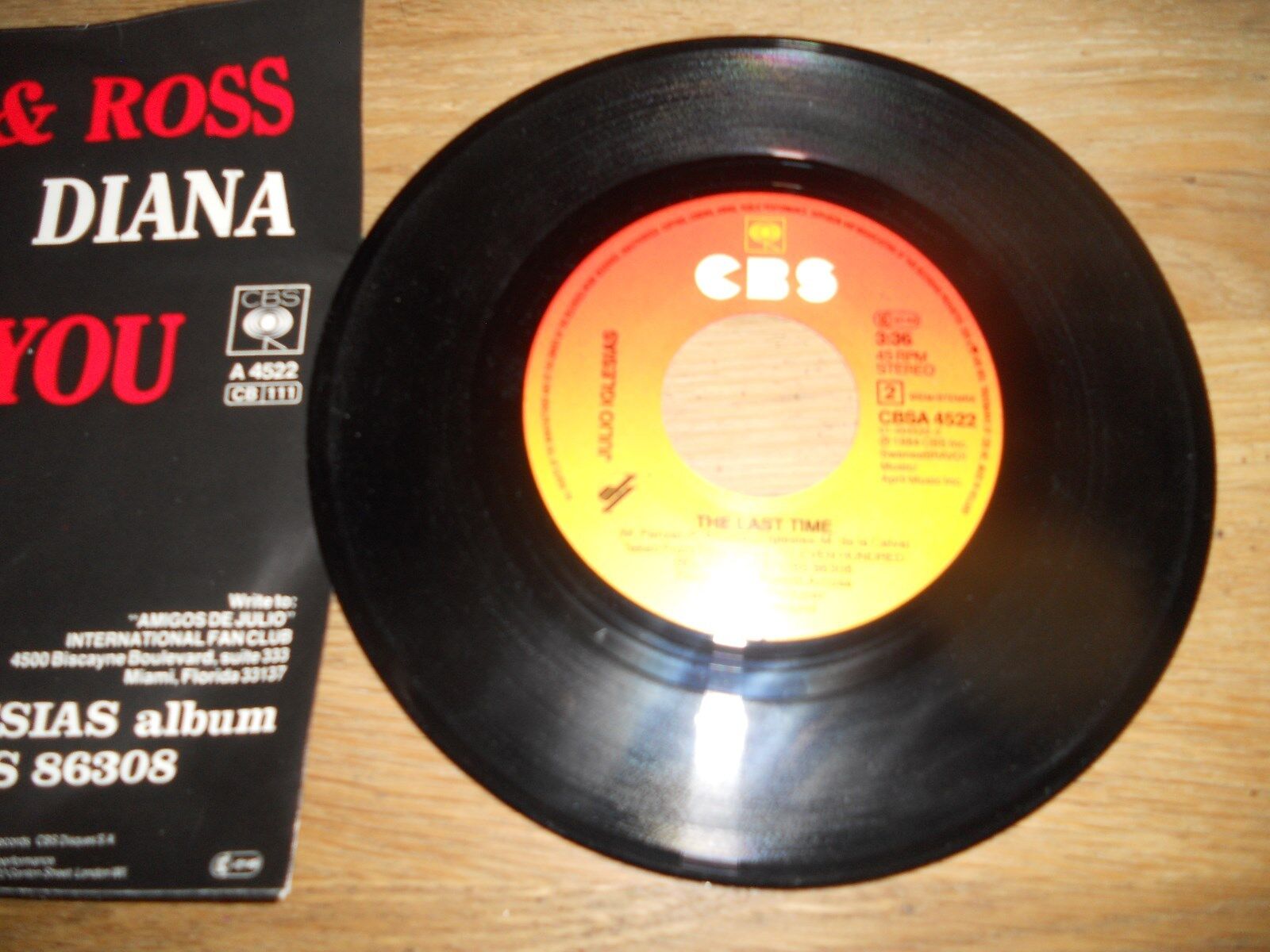 DIANA ROSS  JULIO IGLESIAS "ALL OF YOU" CBS DUTCH PRESSED 1984 SCARCE 7" SINGLE