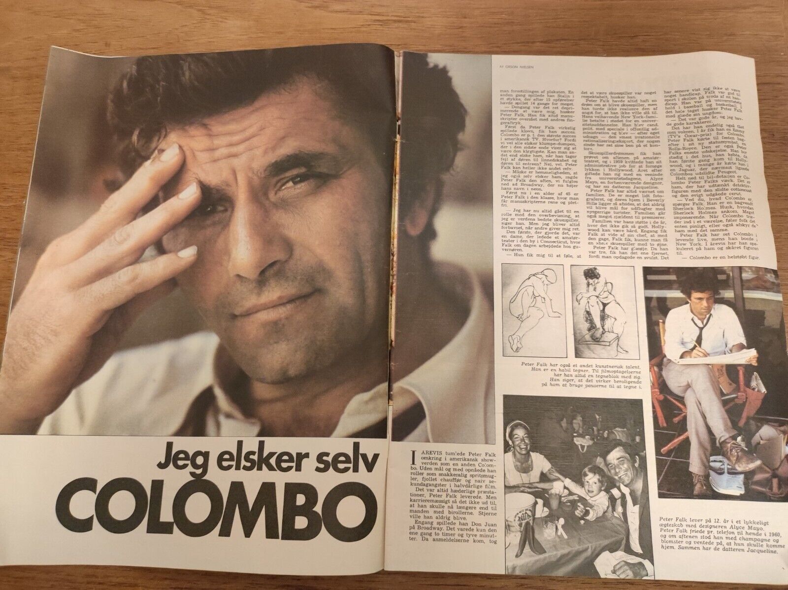 PETER FALK Colombo DIRCH PASSER Raquel Welch NINA VAN PALLANDT 1972 Magazin BB27