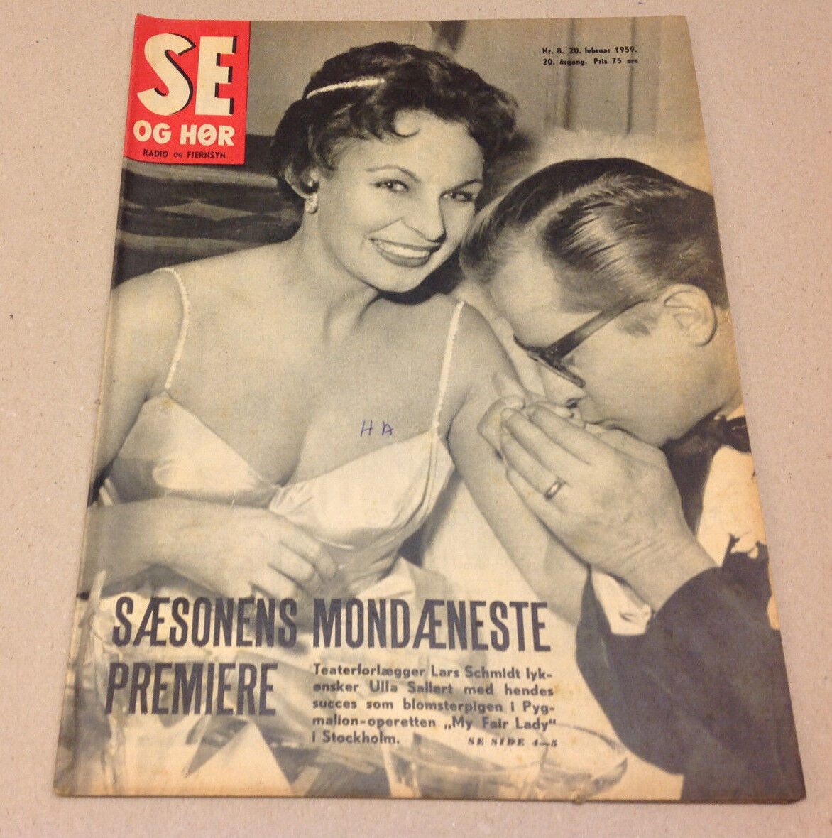 ULLA SALLERT MY FAIR LADY STOCKHOLM LARS SCHMIDT VINTAGE Danish Magazine 1959