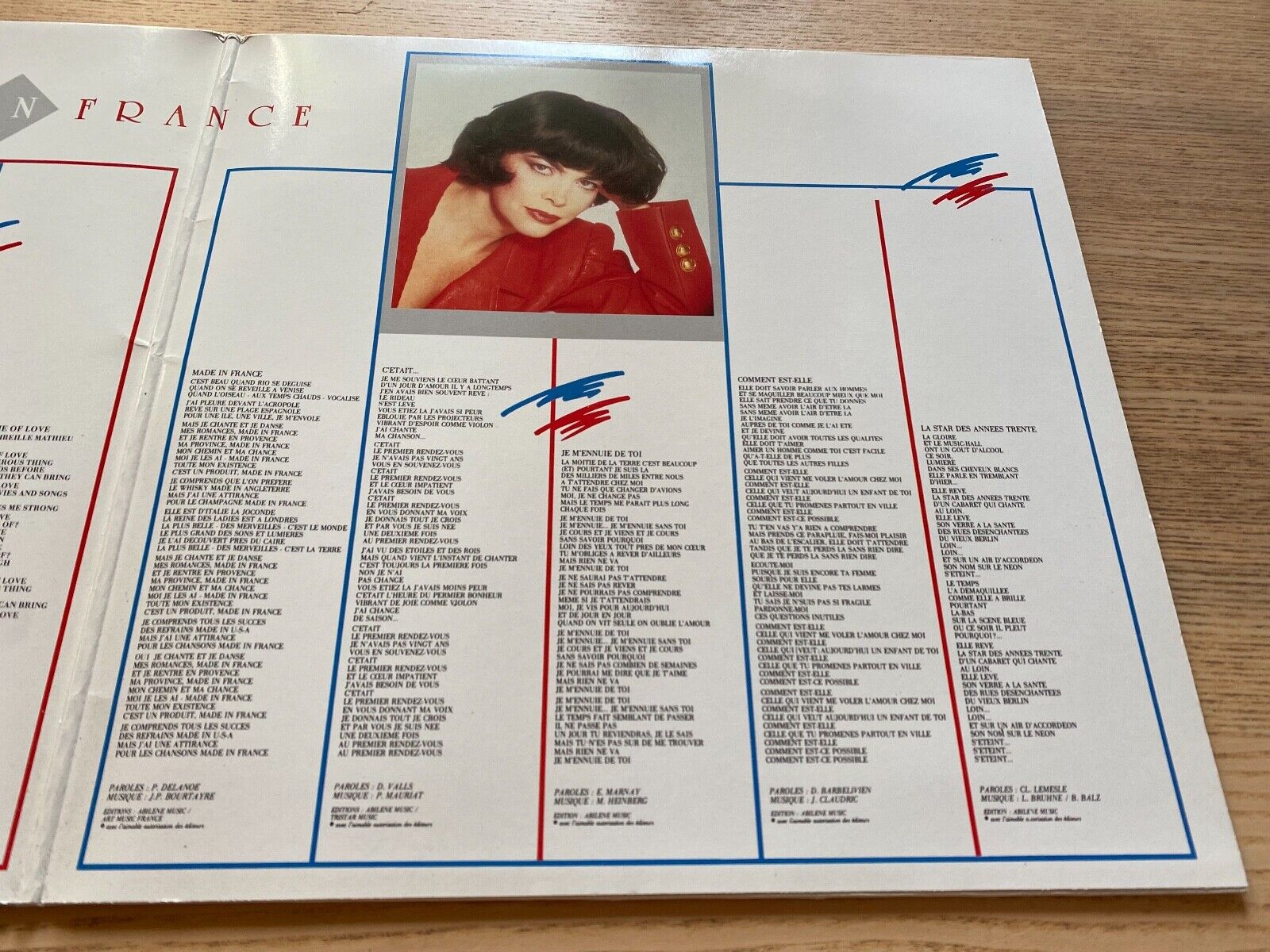 MIREILLE MATHIEU " MADE IN FRANCE" 1986 GERMAN PRESS 10 SONGS GATEFOLDED COVER**