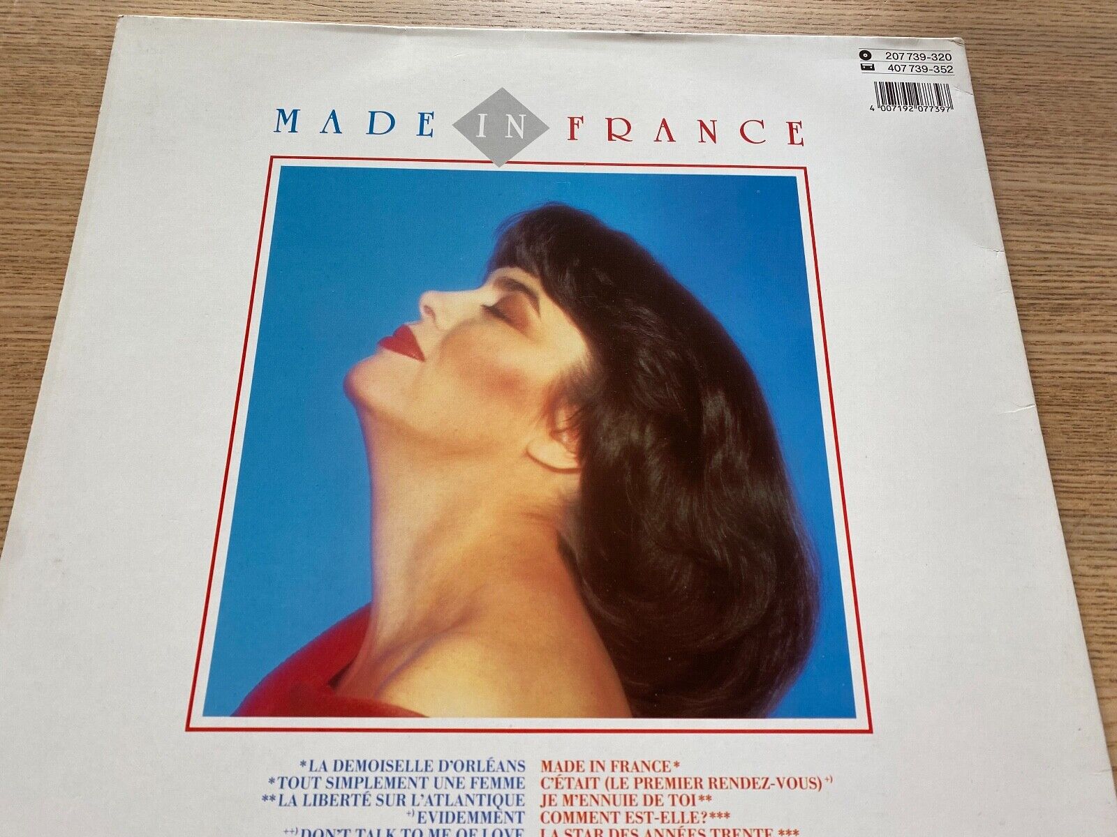 MIREILLE MATHIEU " MADE IN FRANCE" 1986 GERMAN PRESS 10 SONGS GATEFOLDED COVER**