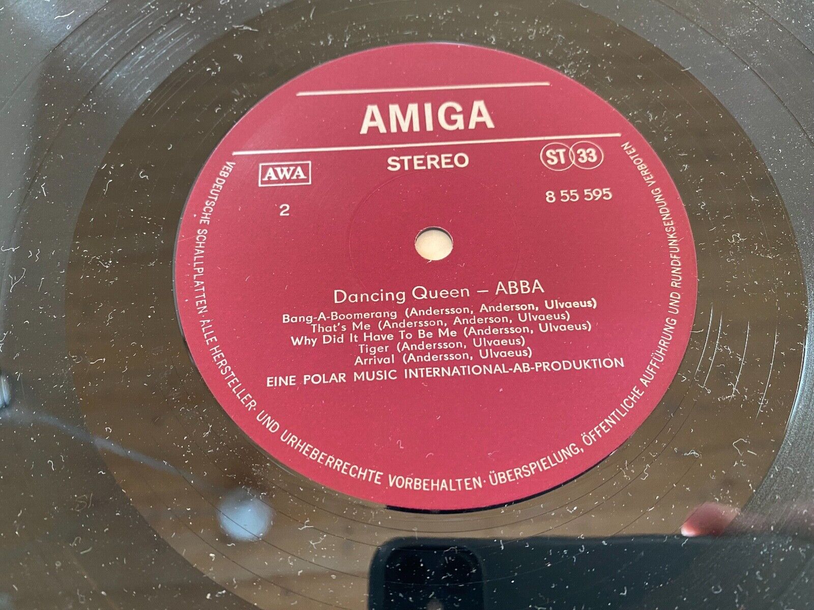 ABBA "DANCING QUEEN" AMIGA RECORDS EAST GERMAN PRESSED VINYL LP AWA 8 55 595 DDR