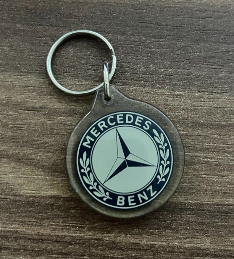 Mercedes-Benz Keychain Danish Denmark Car Retro Dealership Memorabilia 1980s