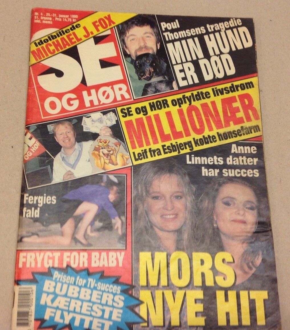 Fergie Sarah Ferguson Trips Pregnant Vintage Danish Magazine 1990 "Se og Hoer"