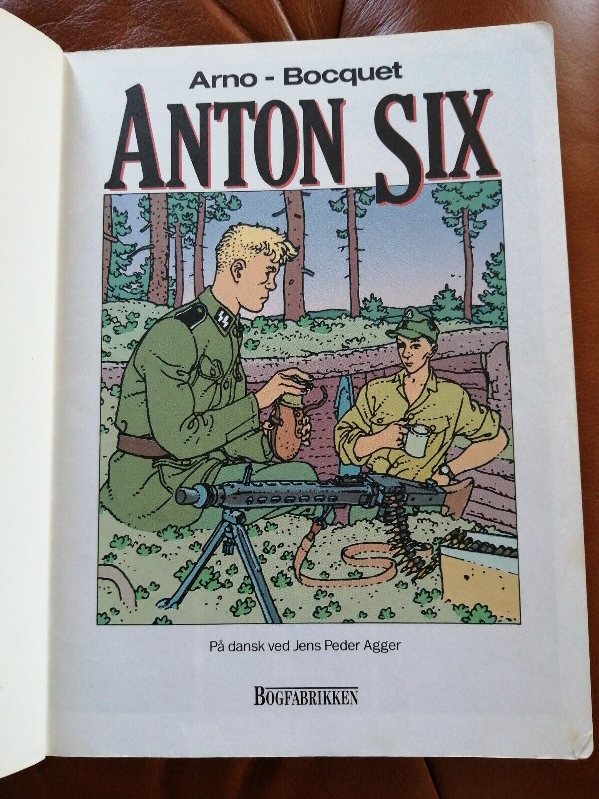 Danish comic book"Anton Six" Arno-Bocquet1st ed 1988 Ex-library