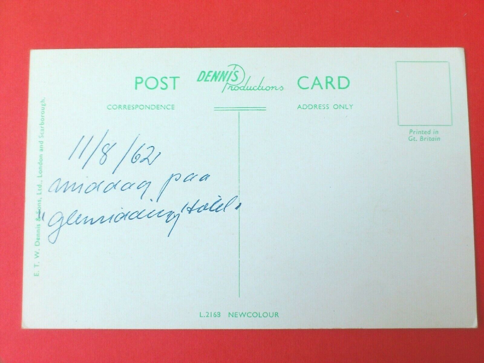 Vintage PostcardUKLake DistrictUllswater From 1962