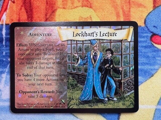 Harry Potter Lockhart's Lecture TCG Chamber Of Secrets COS WOTC Foil Holo #33