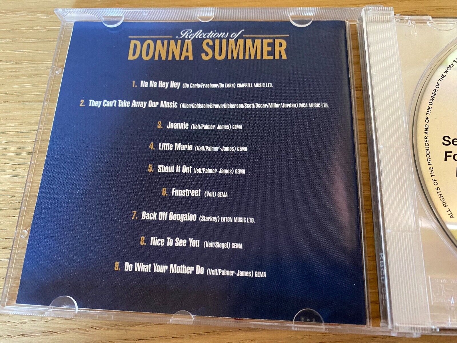 DONNA SUMMER "REFLECTIONS OF DONNA SUMMER" 1997 CD ALBUM 9 TRACK EU PRESSING**