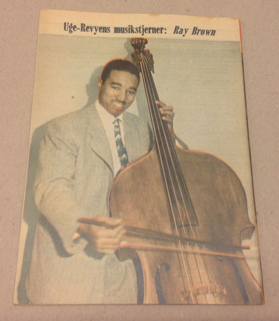 OLE NEUMANN FRONT COVER + RAY BROWN ON BACK COVER VINTAGE Danish Magazine 1954