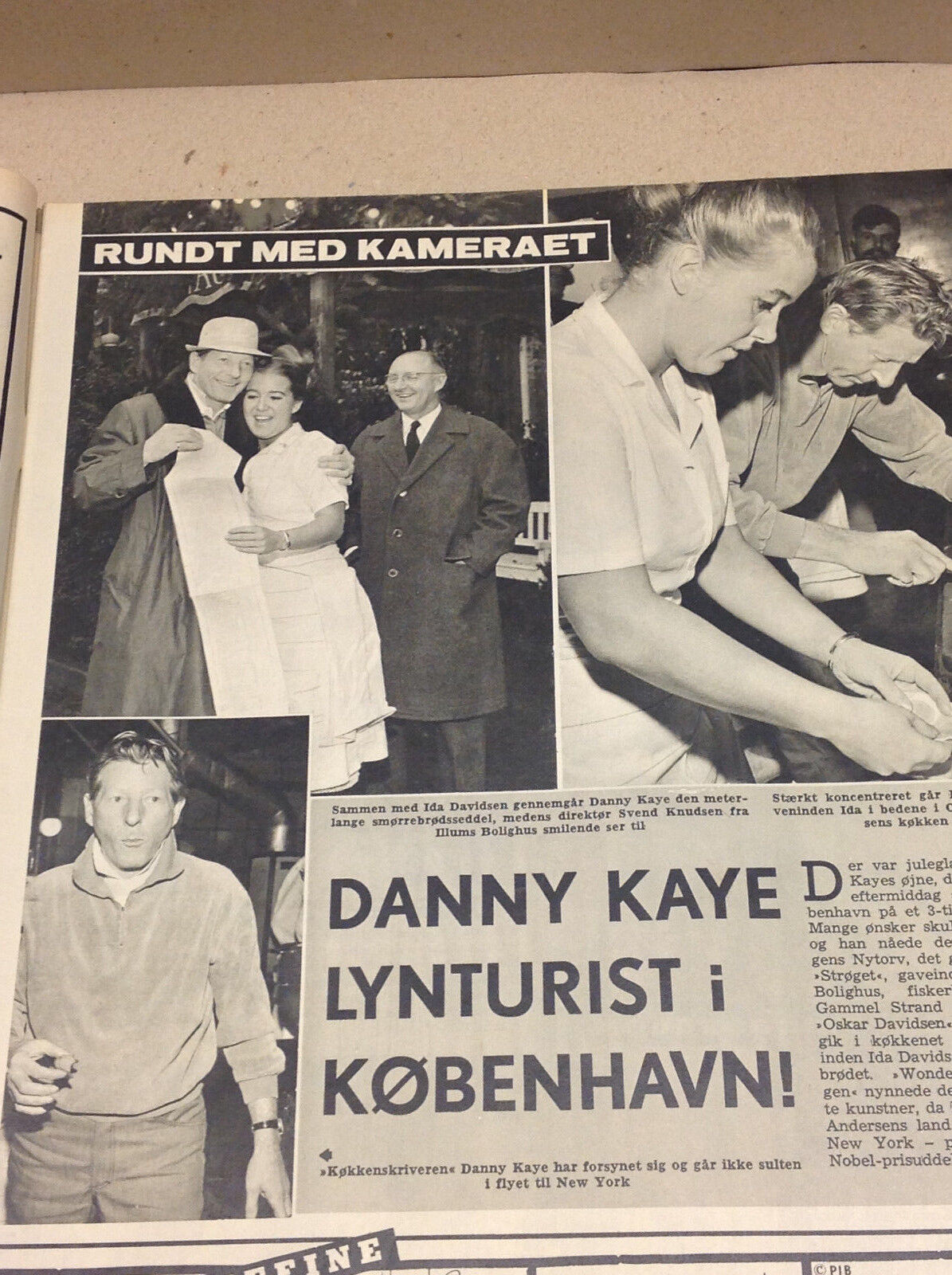 DANNY KAYE COPENHAGEN VISIT 1965 FRONT COVER Vintage Authentic Danish Magazine