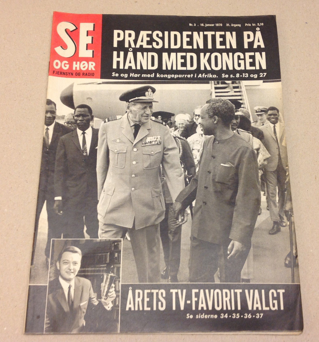 DANISH KING FREDERIK TANZANIA JULIUS NYERERE AFRICA VISIT  Danish Magazine 1970