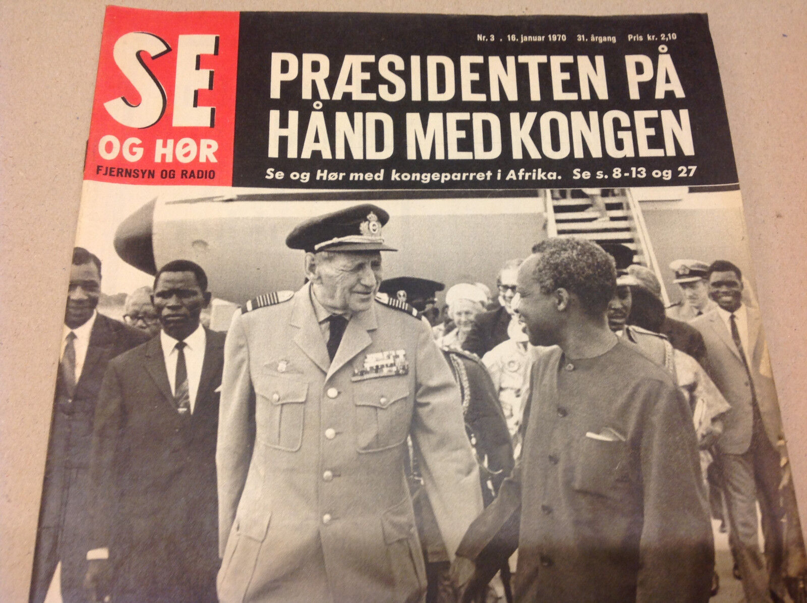 DANISH KING FREDERIK TANZANIA JULIUS NYERERE AFRICA VISIT  Danish Magazine 1970