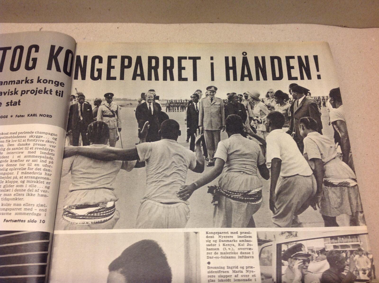 DANISH KING FREDERIK TANZANIA JULIUS NYERERE AFRICA VISIT  Danish Magazine 1970