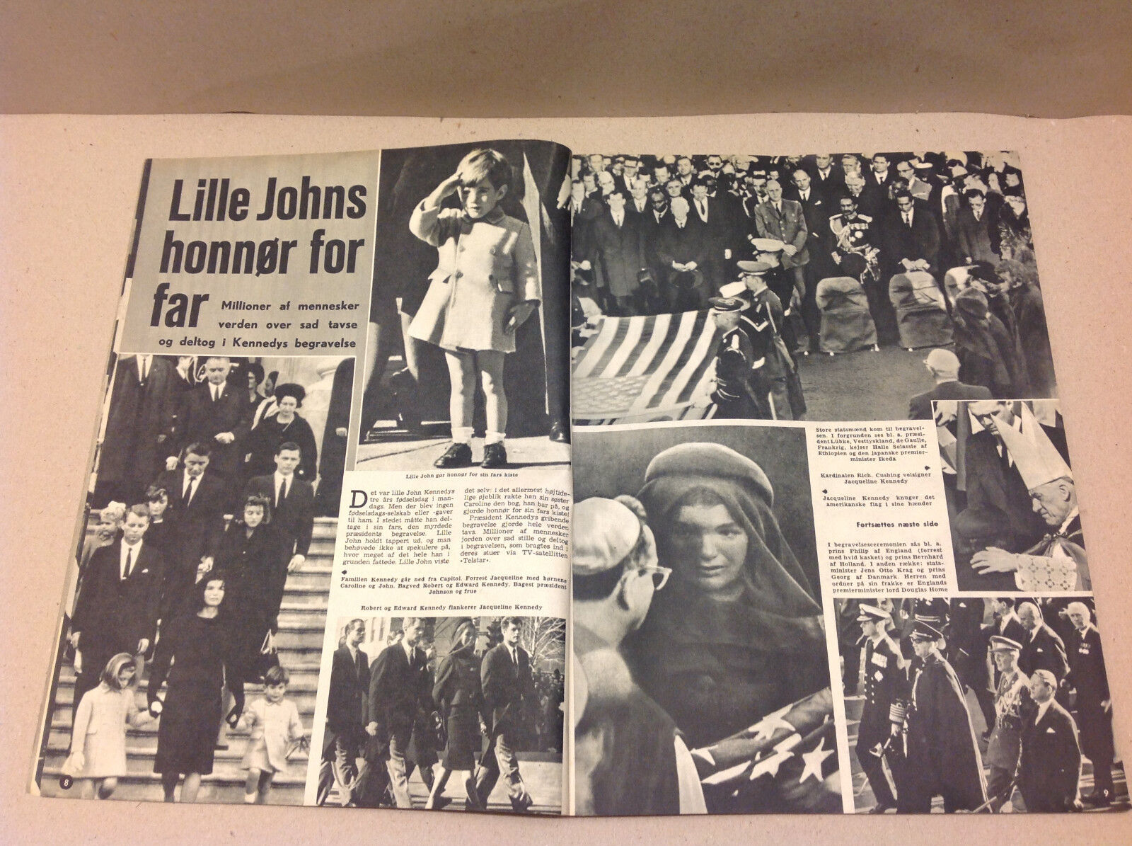 LESLIE CARON AND MARGRETHE SCHANNE JFK FUNERAL FRONT COVER Danish Magazine 1963