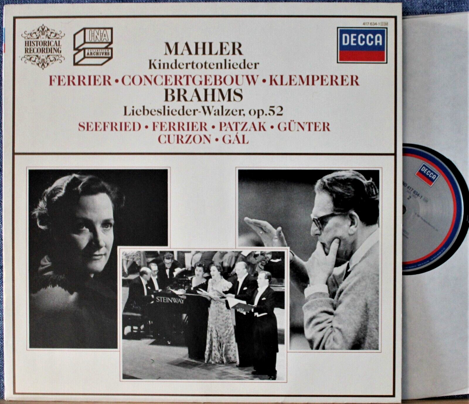 Ferrier; Klemperer; etc Mahler (Kindertotenlieder)+Brahms (Liebeslieder) Decca