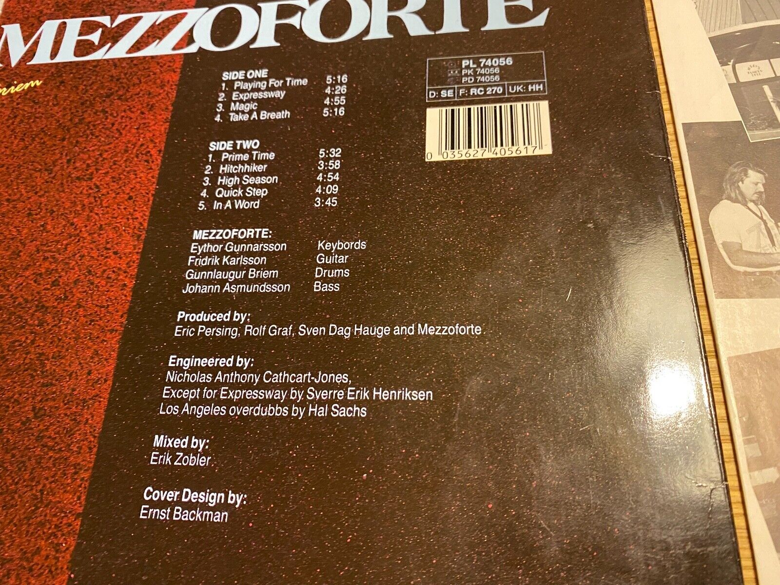 MEZZOFORTE "PLAYING FOR TIME" 1989 9 TRACKS VINYL LP RCA RECORDS GERMAN 1 PRESS