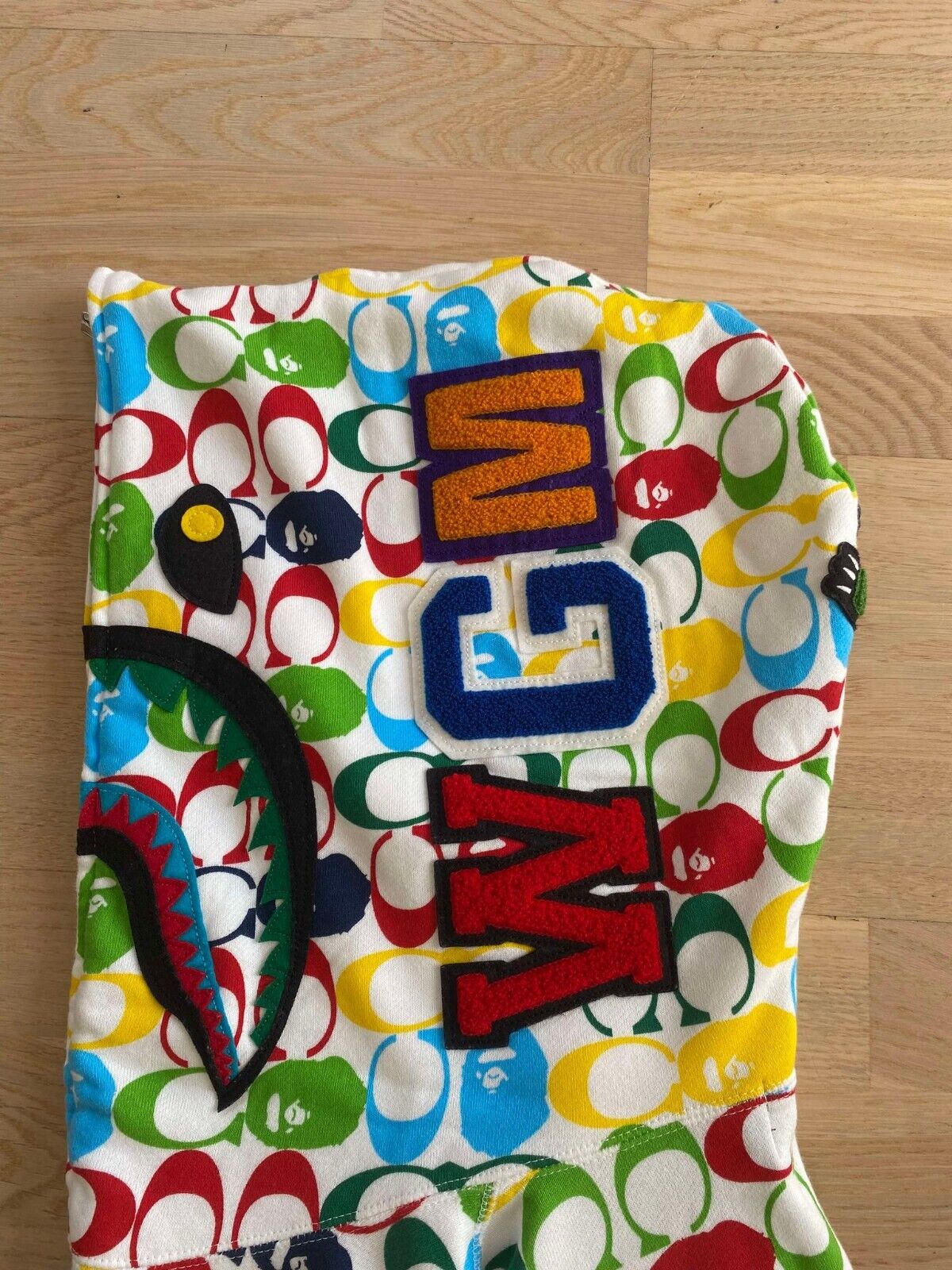 A Bathing Ape X Coach Shark Hoodie Size XL (BAPE)