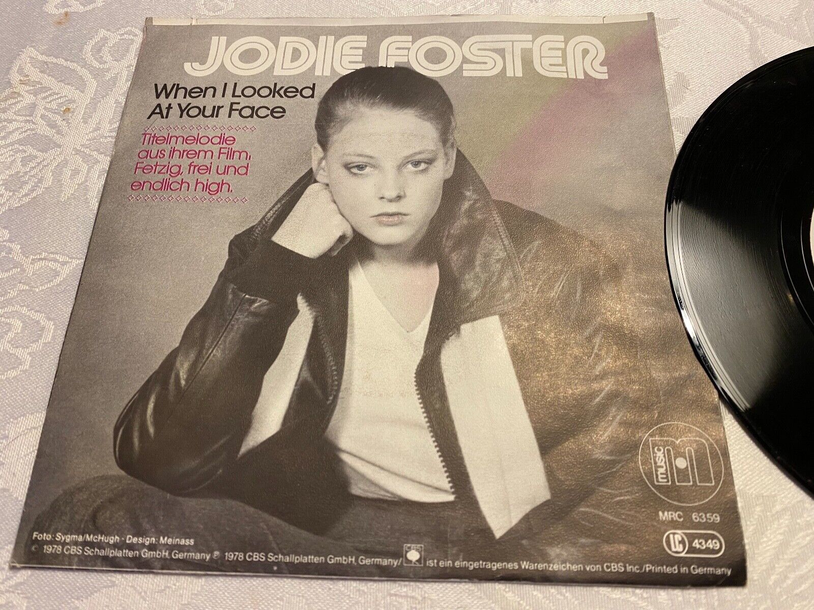 JODIE FOSTER "WHEN I LOOKED AT YOUR FACE"  1978 CBS SCHALLPLATTEN GMBH GERMANY*