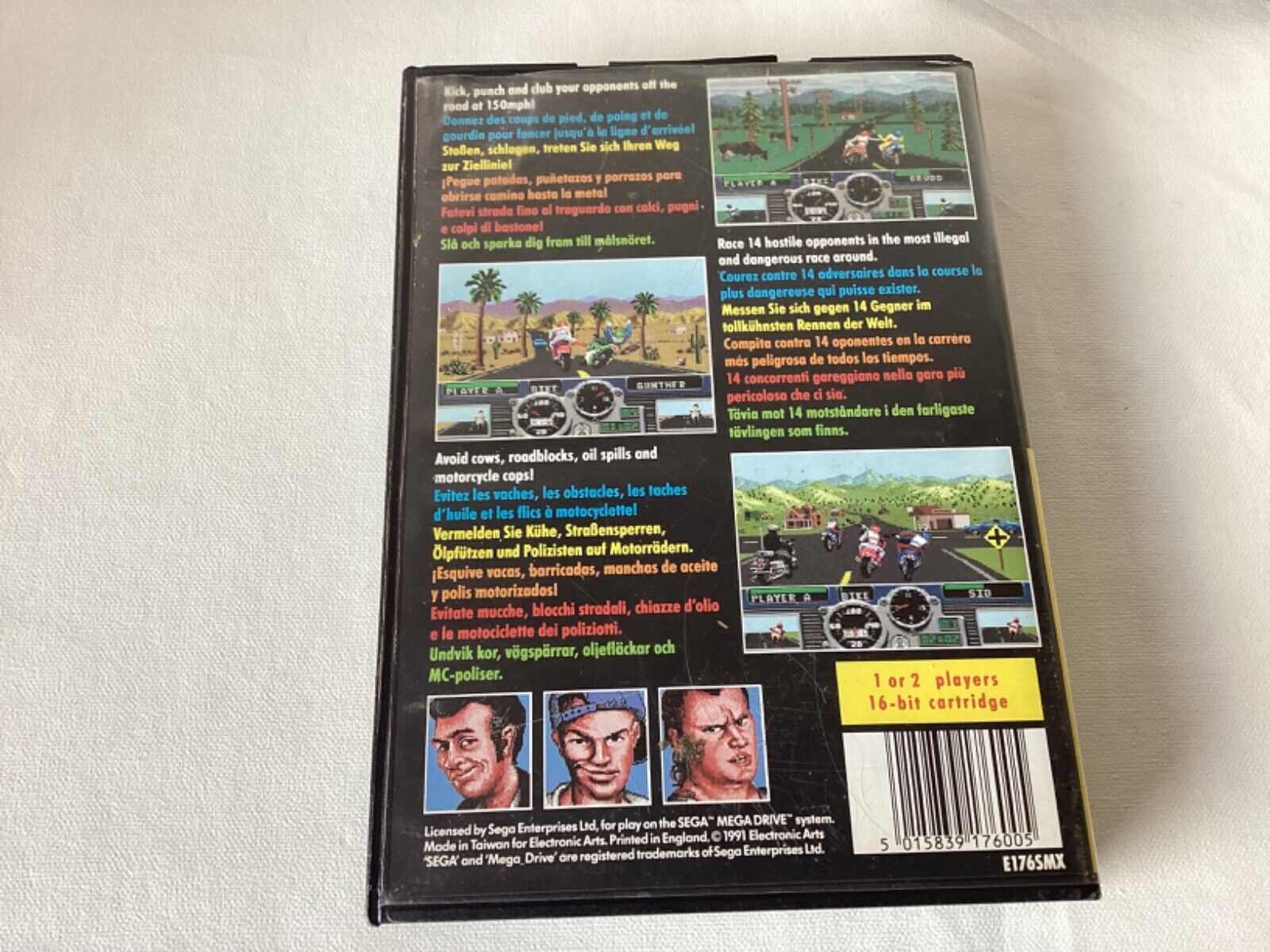 Sega Mega Drive - Road Rash - PAL - Complete in box