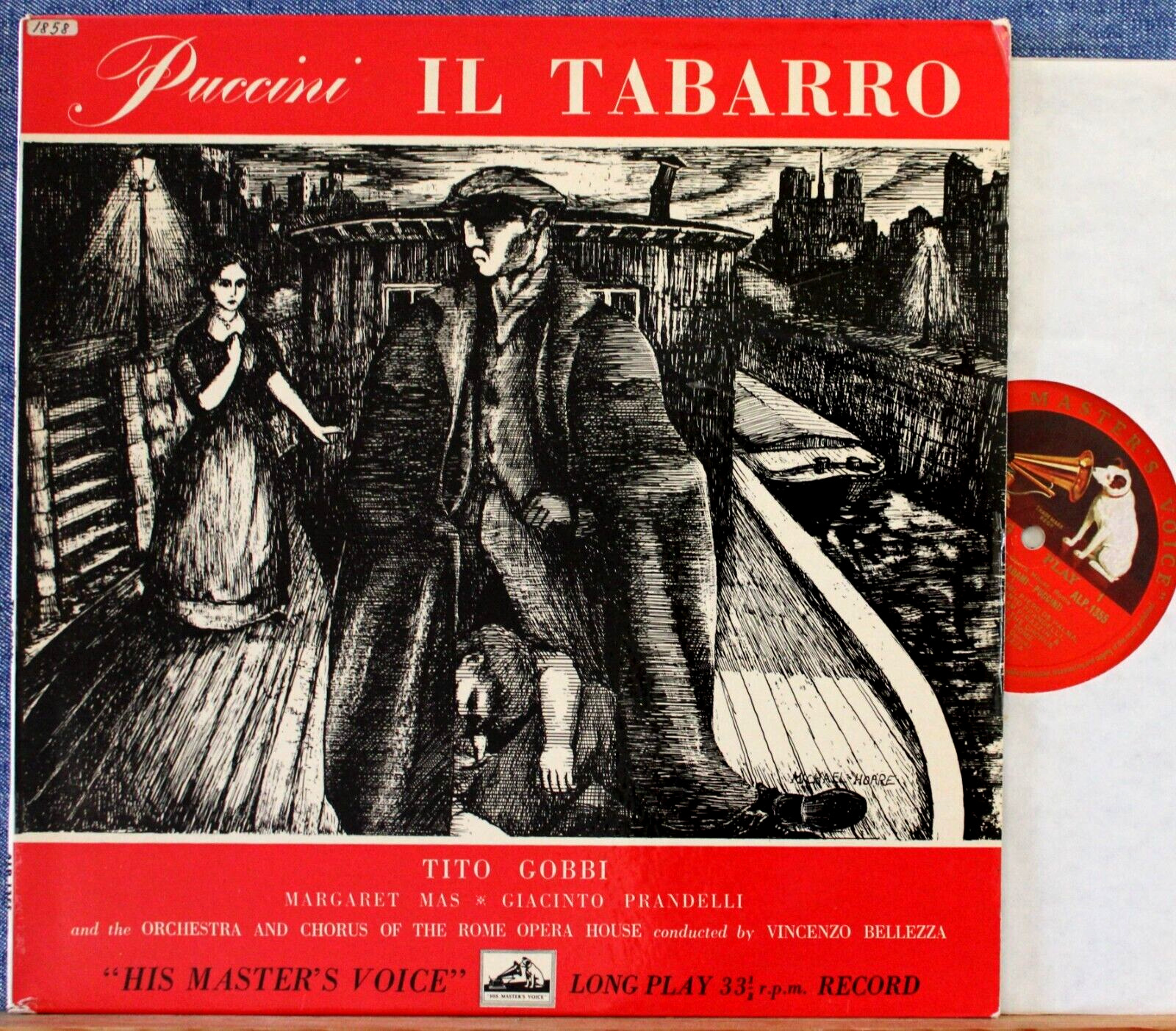 Bellezza (w Gobbi; etc) Puccini (Il Tabarro) HMV ALP 1355 NM