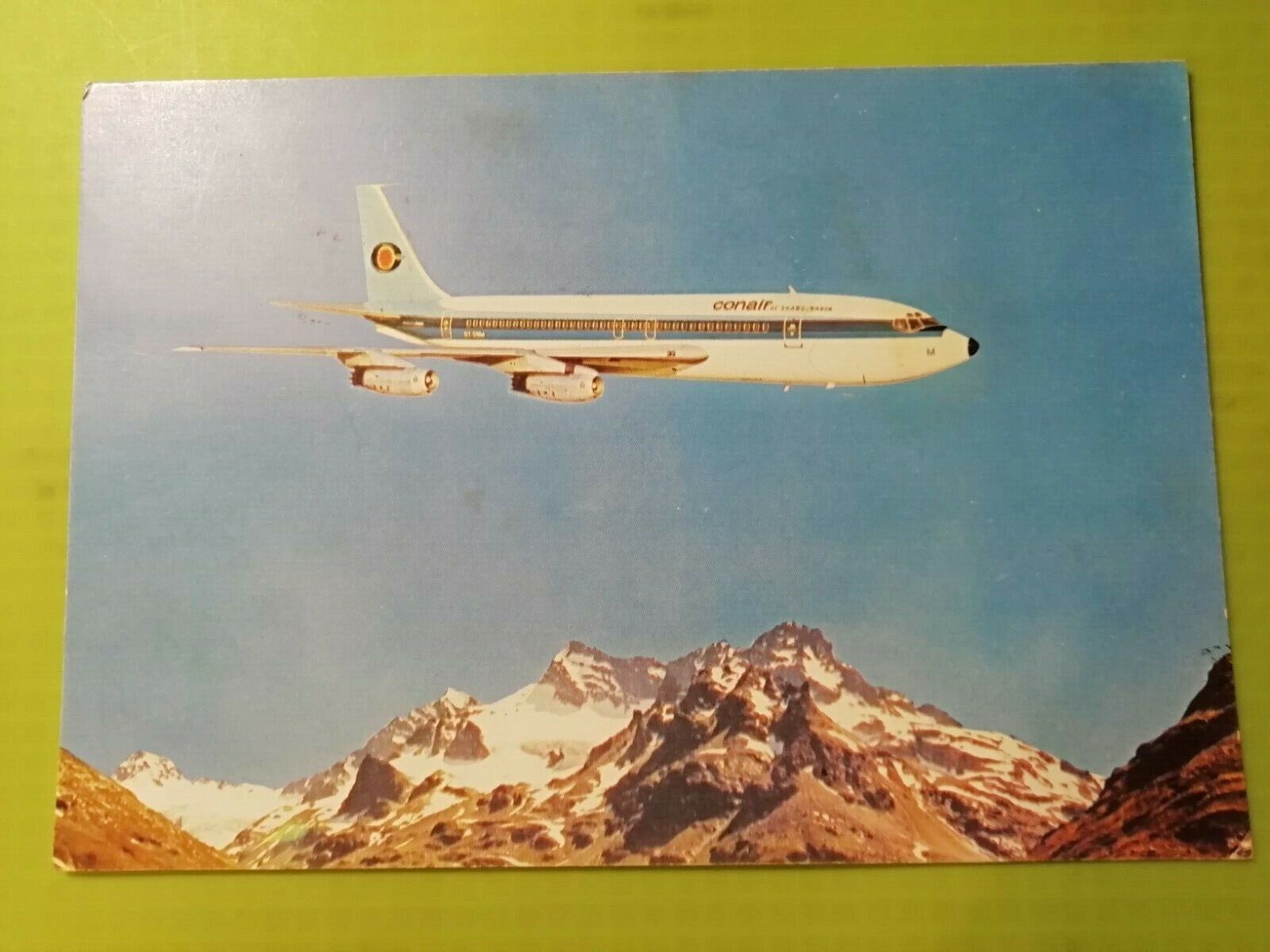 Aviation postcardConair of Scandinavia Boeing 720 Posted in 1978