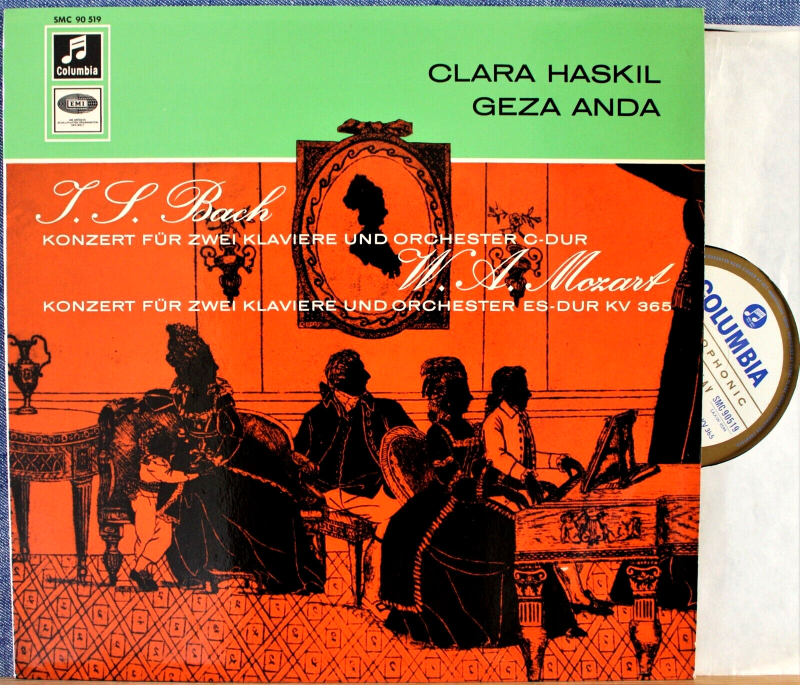 Haskil; Anda Bach + Mozart (Concertos 2 pianos) Col SMC 90 519 w/g NM