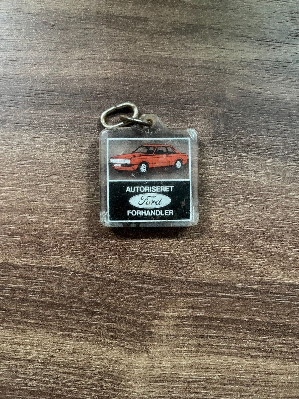 Vintage Toyota Metal Plastic Keychain Car Dealership Retro Design