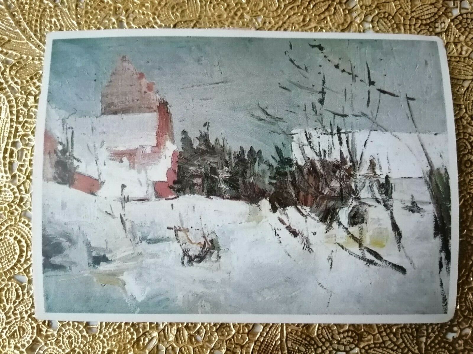 Vintage and collectible Danish Christmas card Posted in 1971 ( No 14 B )