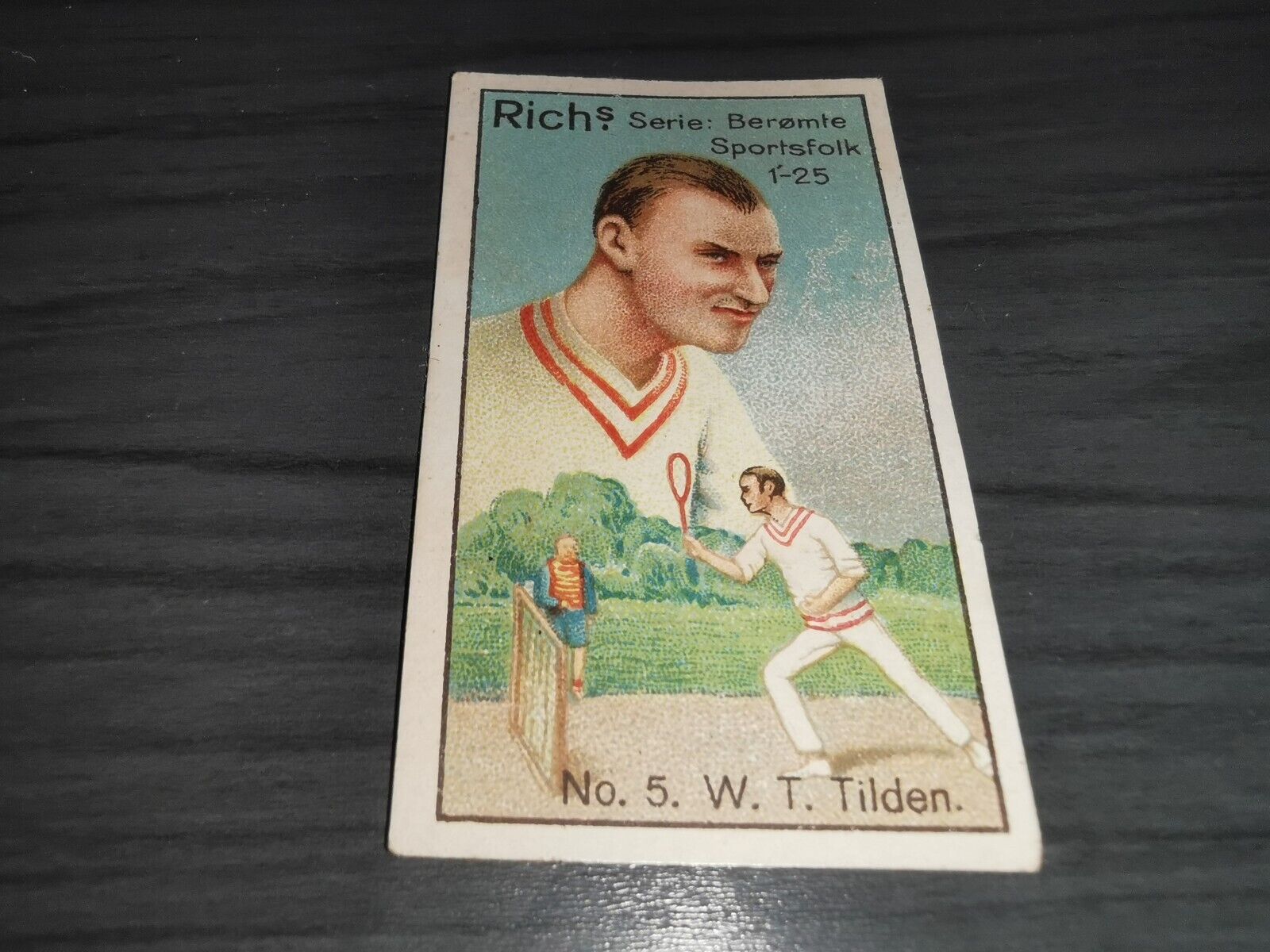 William Tatem Tilden 1927 Richs Serie sportsfolk card Danish Version # 5