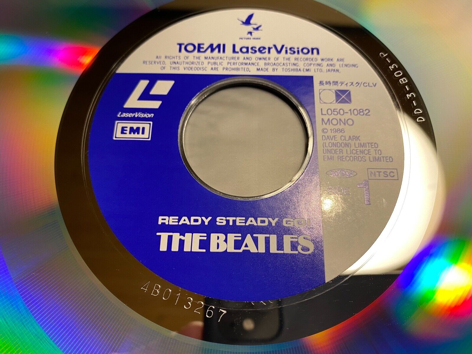 THE BEATLES "READY STEADY GO!" JAPANESE LASERDISC MONO OBI  INLAY PAPER AS NEW*