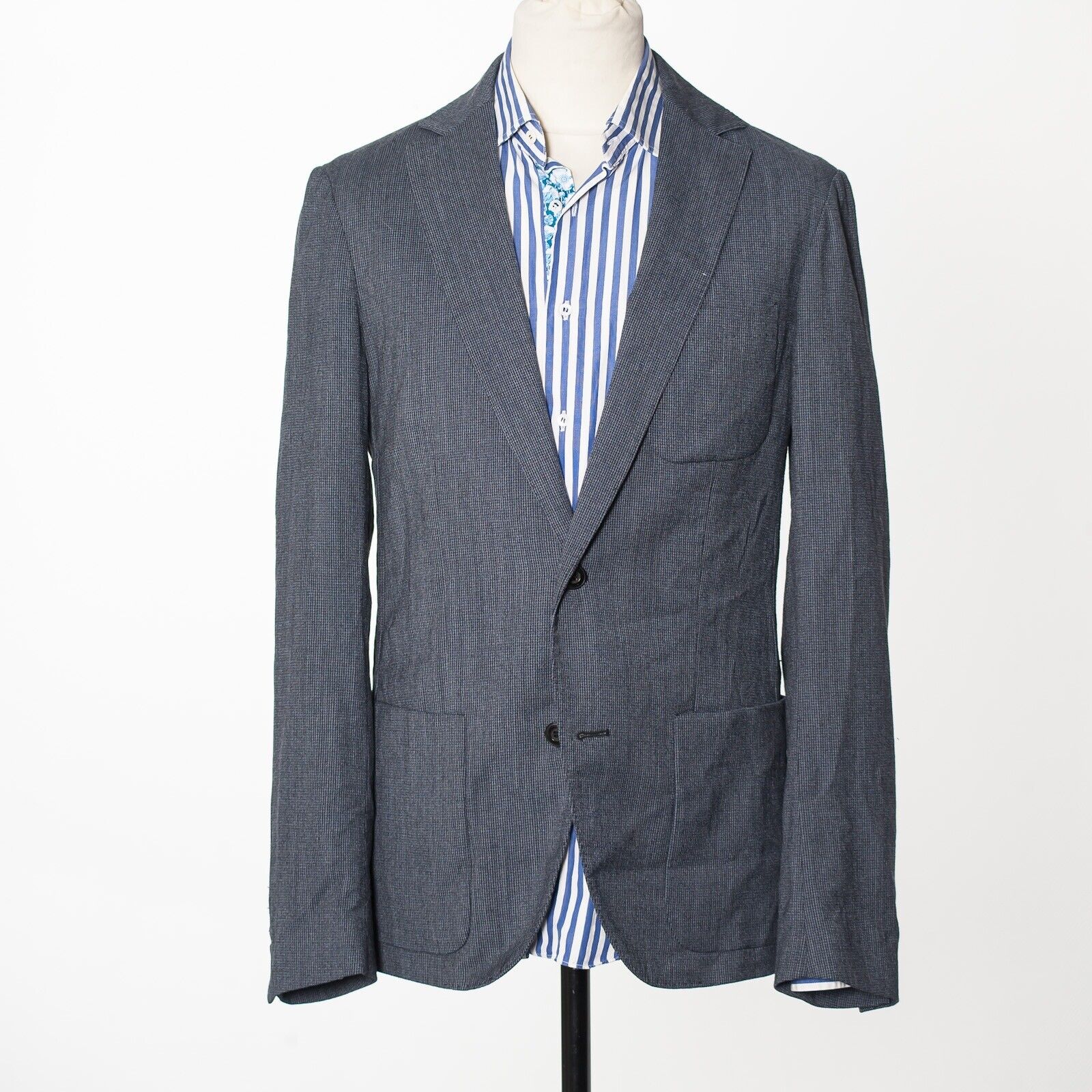 DONDUP Micro Check Unlined Sport Coat Blazer Italy Made EU50 US40