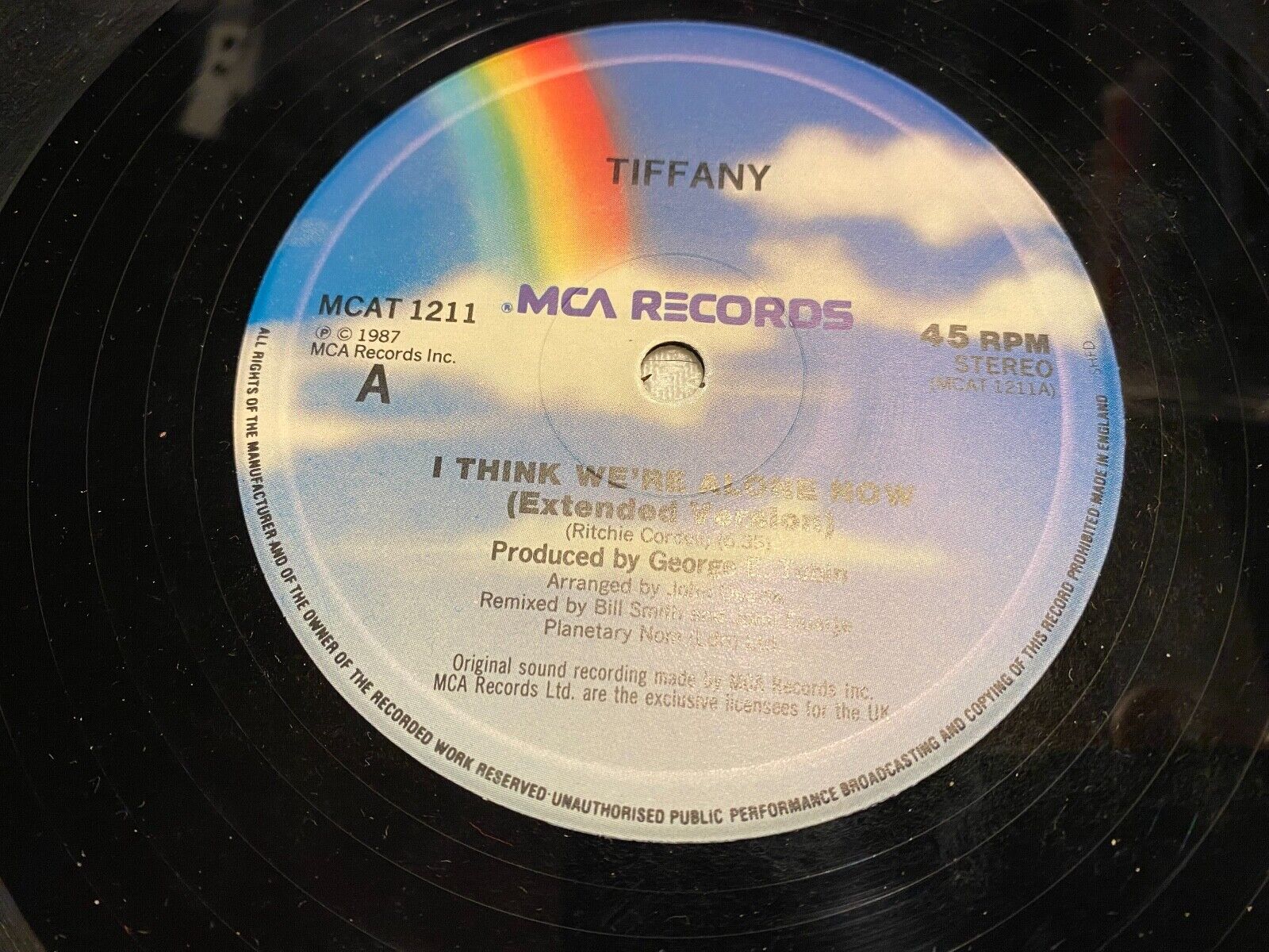 TIFFANY "I THINK WE´RE ALONE NOW" 1987 MCA RECORDS MAXI SINGLE 3 SONGS UK PRESS*