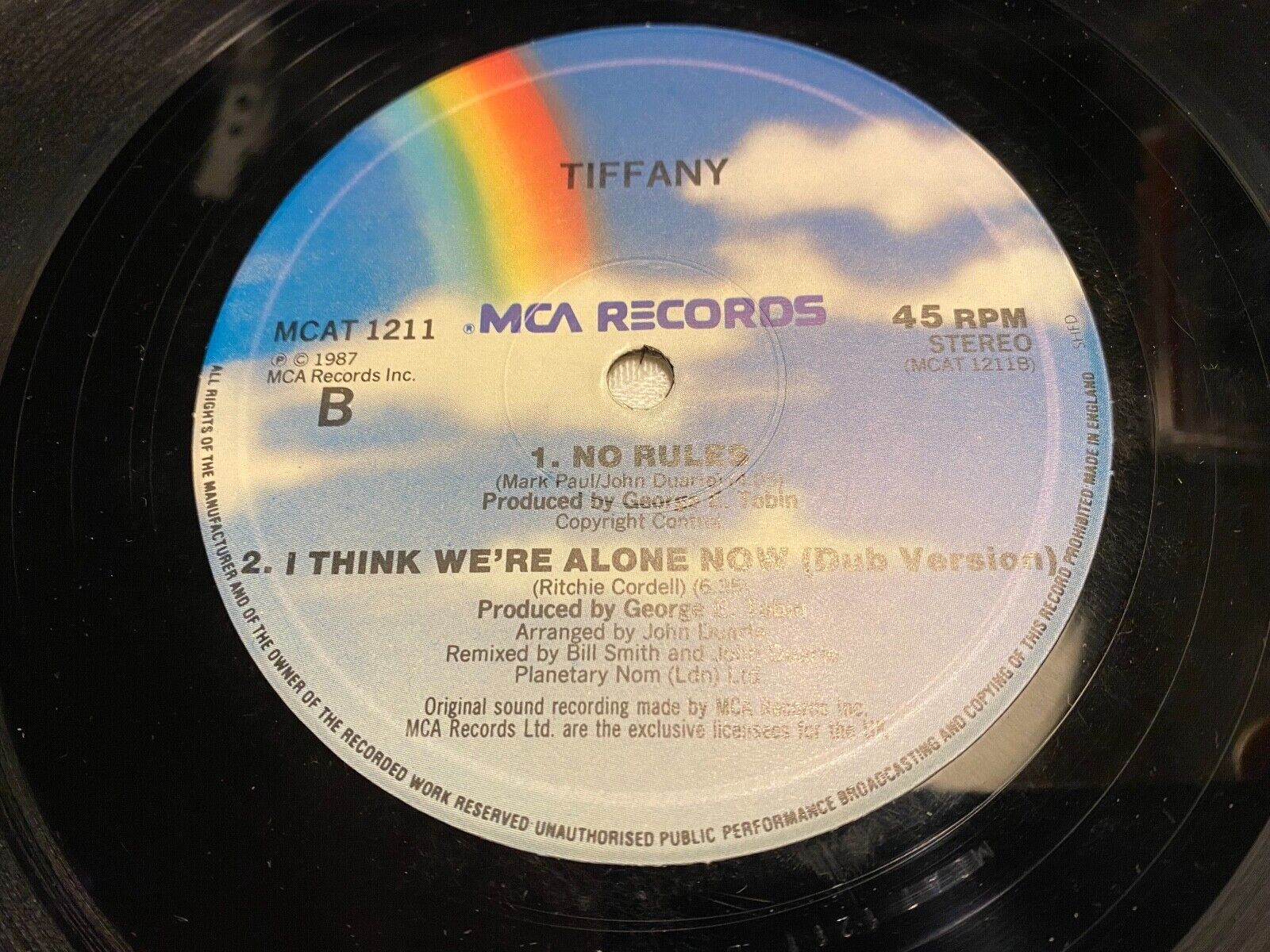 TIFFANY "I THINK WE´RE ALONE NOW" 1987 MCA RECORDS MAXI SINGLE 3 SONGS UK PRESS*