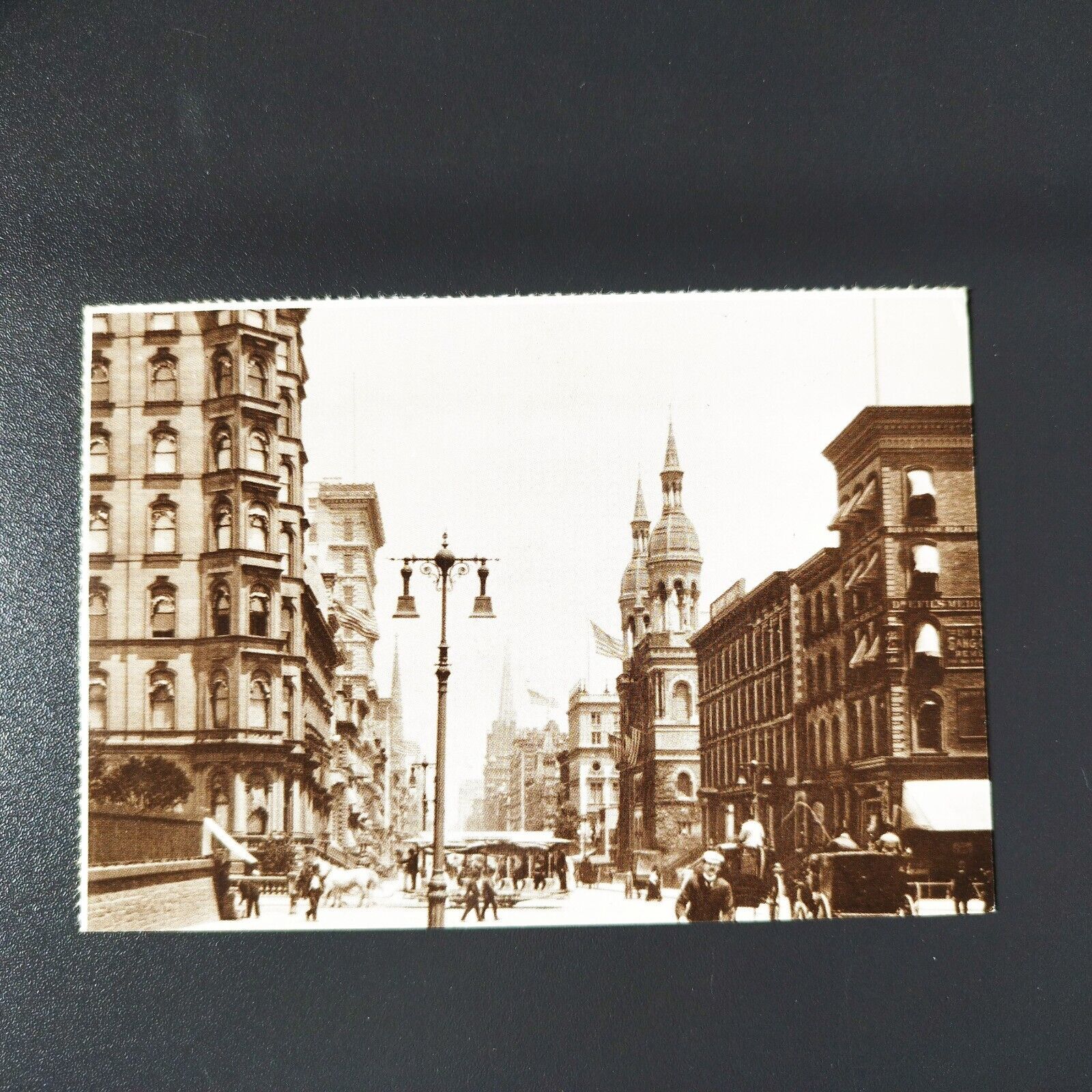 NY New York City Corner of 5th Ave and 42nd St with the old Temple Emanu-El