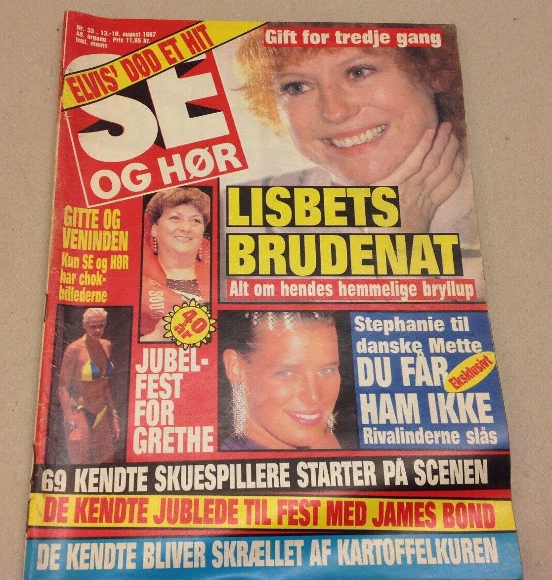 Gitte Nielsen Stallone +Stephanie Monaco Vtg Danish Magazine 1987 "Se og Hoer"