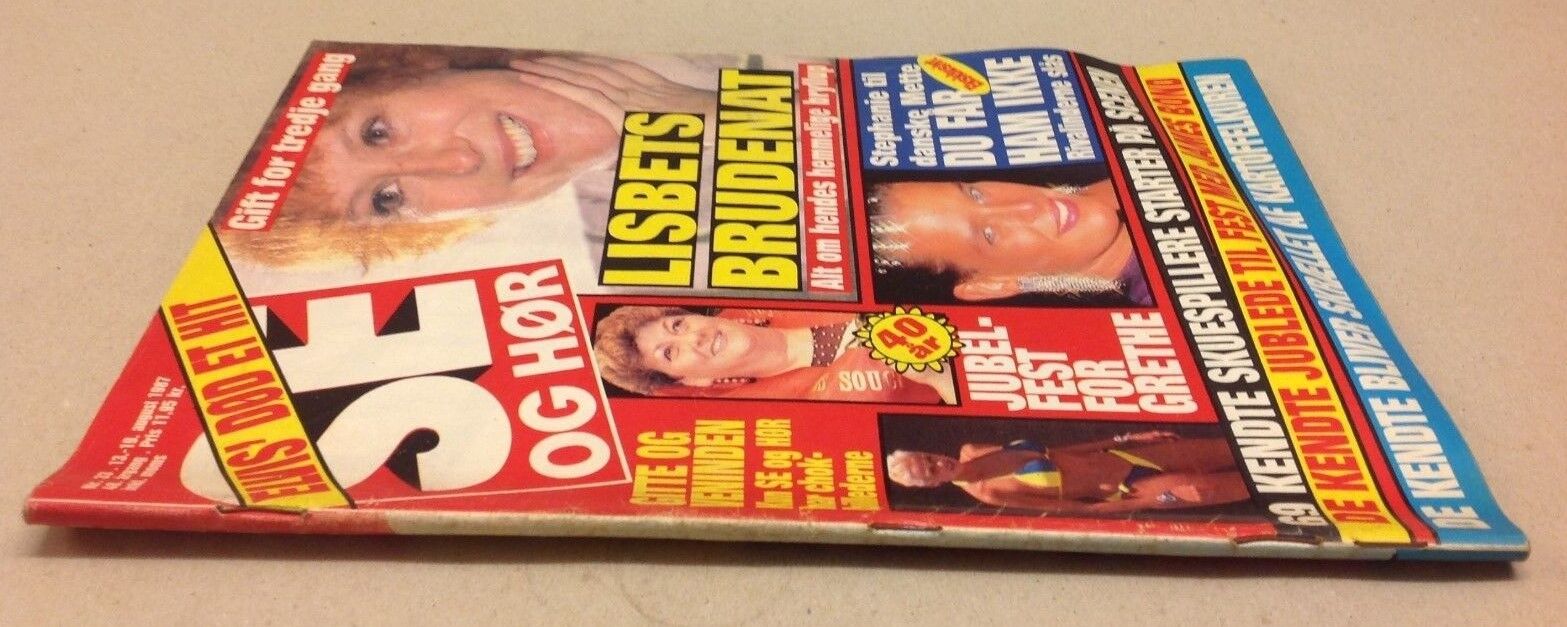 Gitte Nielsen Stallone +Stephanie Monaco Vtg Danish Magazine 1987 "Se og Hoer"