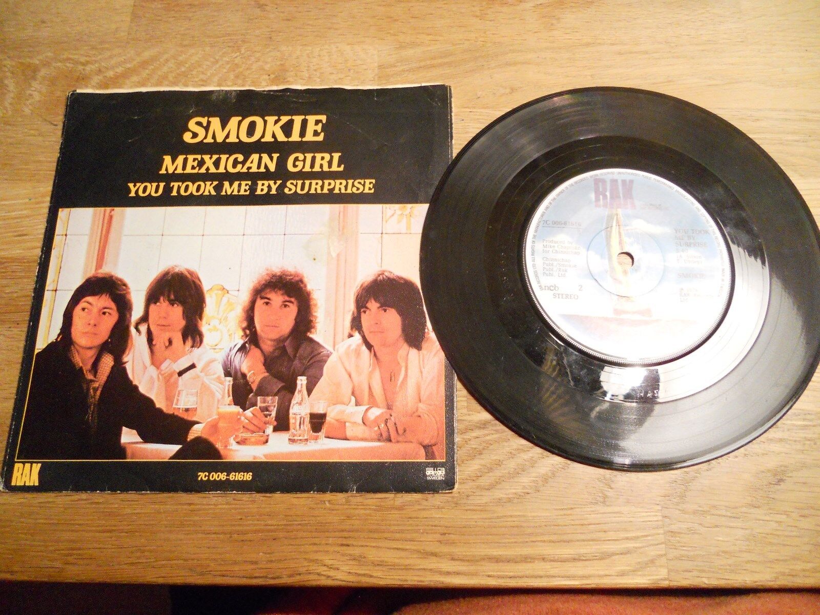 SMOKIE MEXICAN GIRL / YOU TOOK ME BY SURPRISE 1978 NCB SWEDISH 7" RAK Records