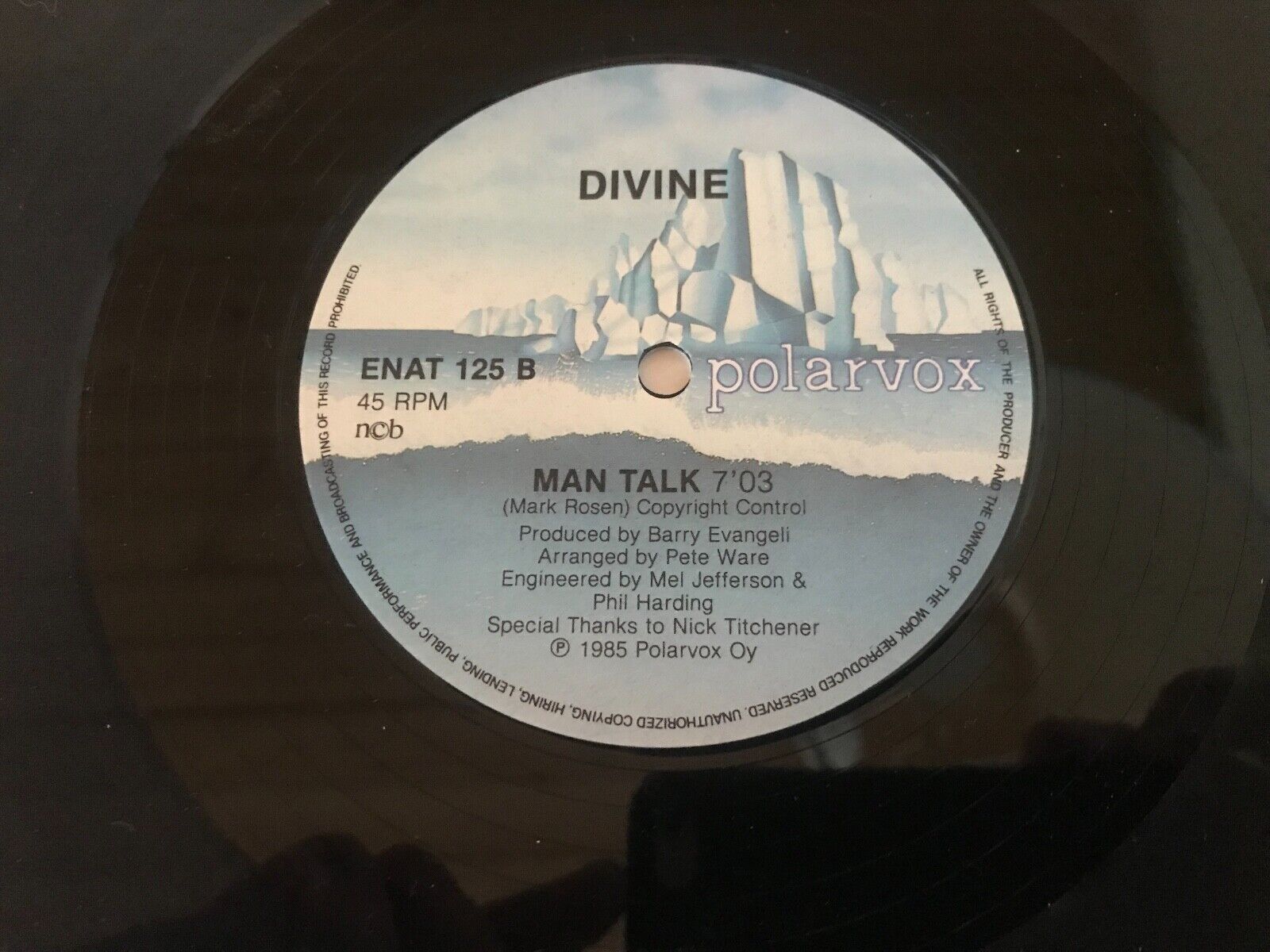 DIVINE "WALK LIKE A MAN/MAN TALK" POLARVOX OY 1985 NCB FINlLAND 12" MAXI SINGLE*