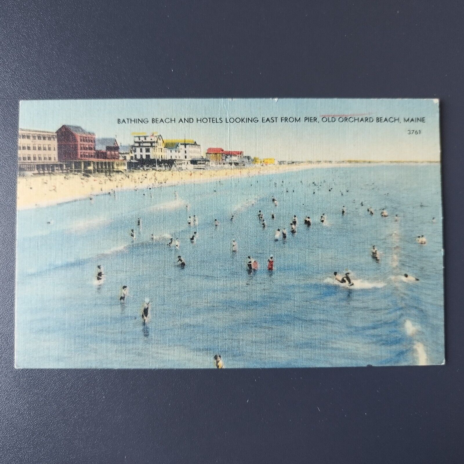 Maine Old Orchard Beach Bathing Beach And Hotels Looking East From Pier