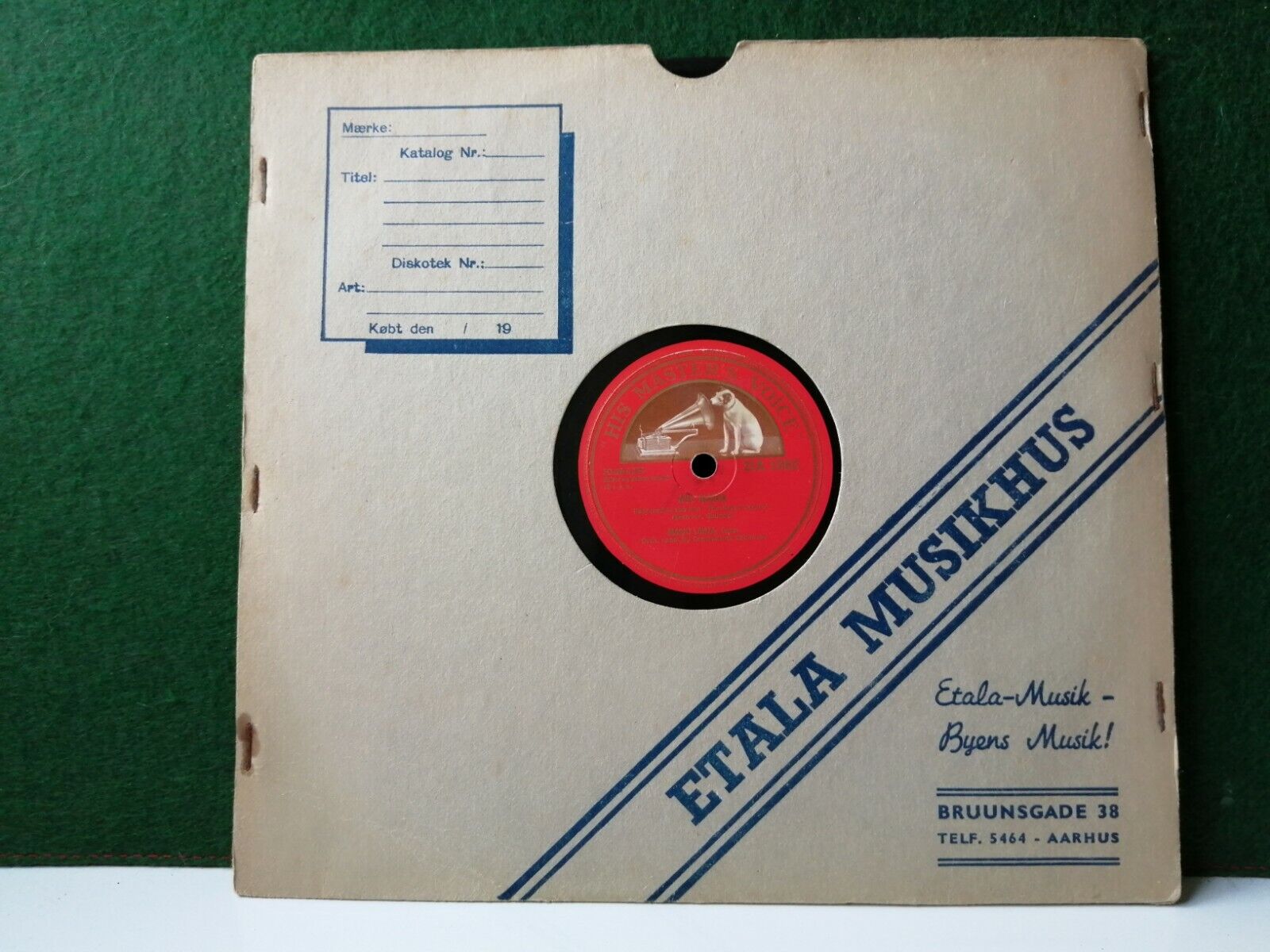 78 rpmMARIO LANZAAve Maria/BecauseHis Master's Voice DA 1982Good Plus