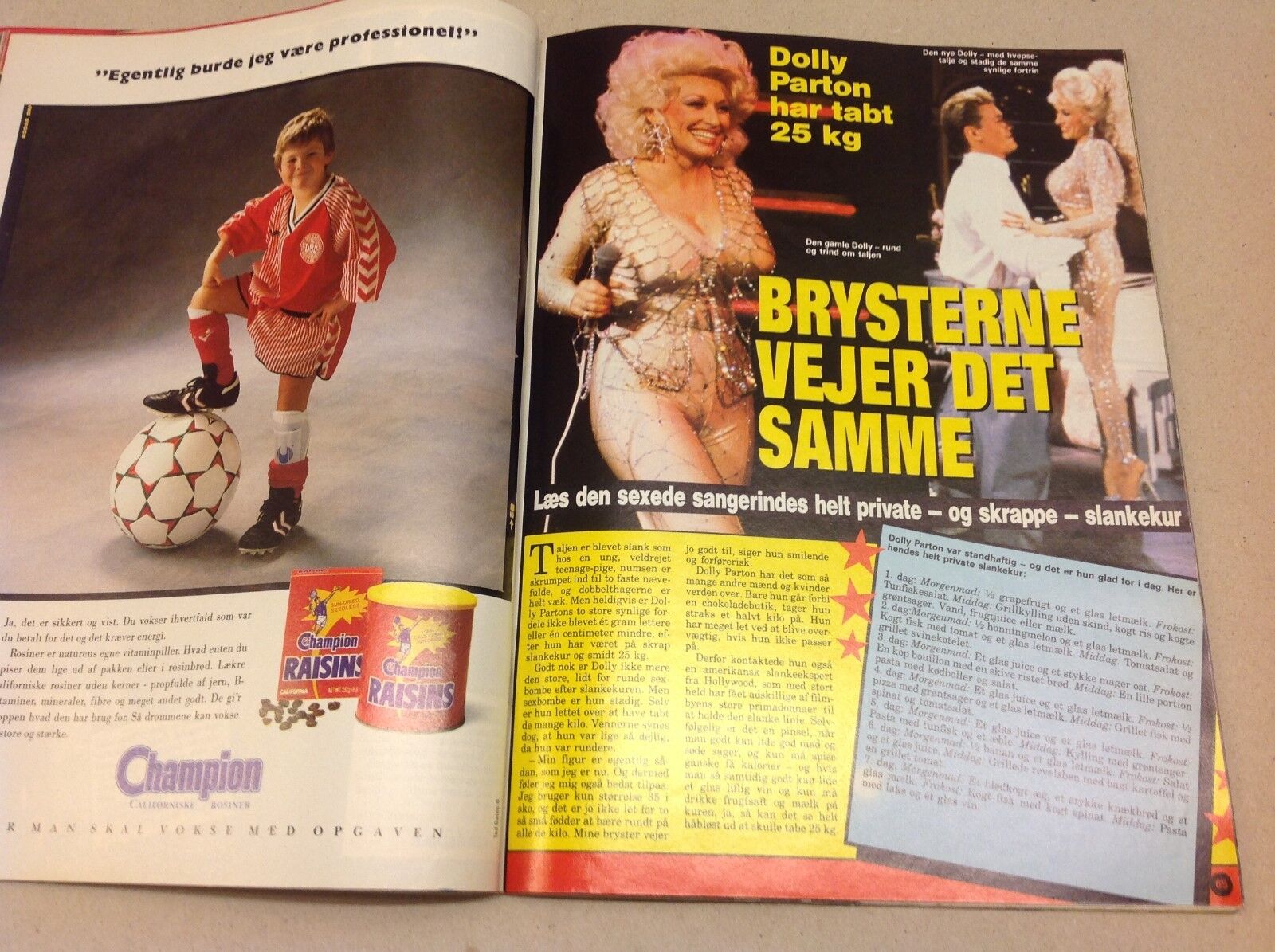 Dolly Parton Weight Loss +Bill Cosby Back Vtg Danish Magazine 1987 "Se og Hoer"