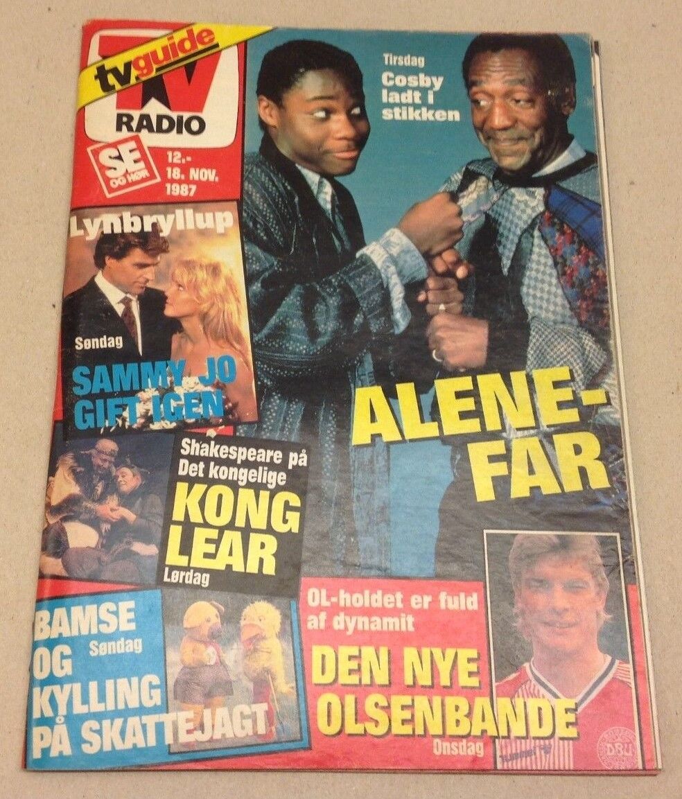 Dolly Parton Weight Loss +Bill Cosby Back Vtg Danish Magazine 1987 "Se og Hoer"