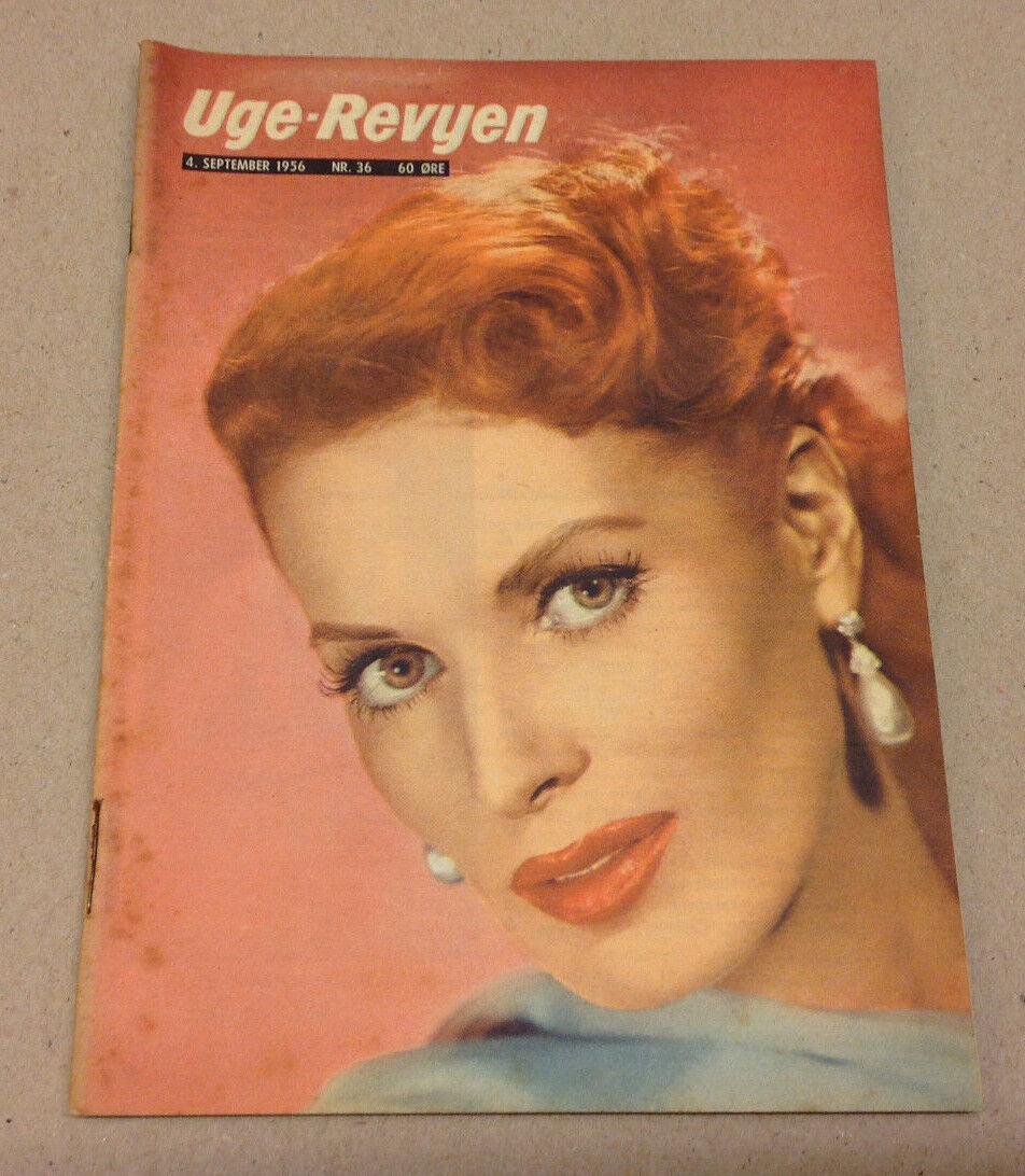 MAUREEN O'HARA FRONT COVER FRED ASTAIRE BACK COVER VINTAGE Danish Magazine 1956