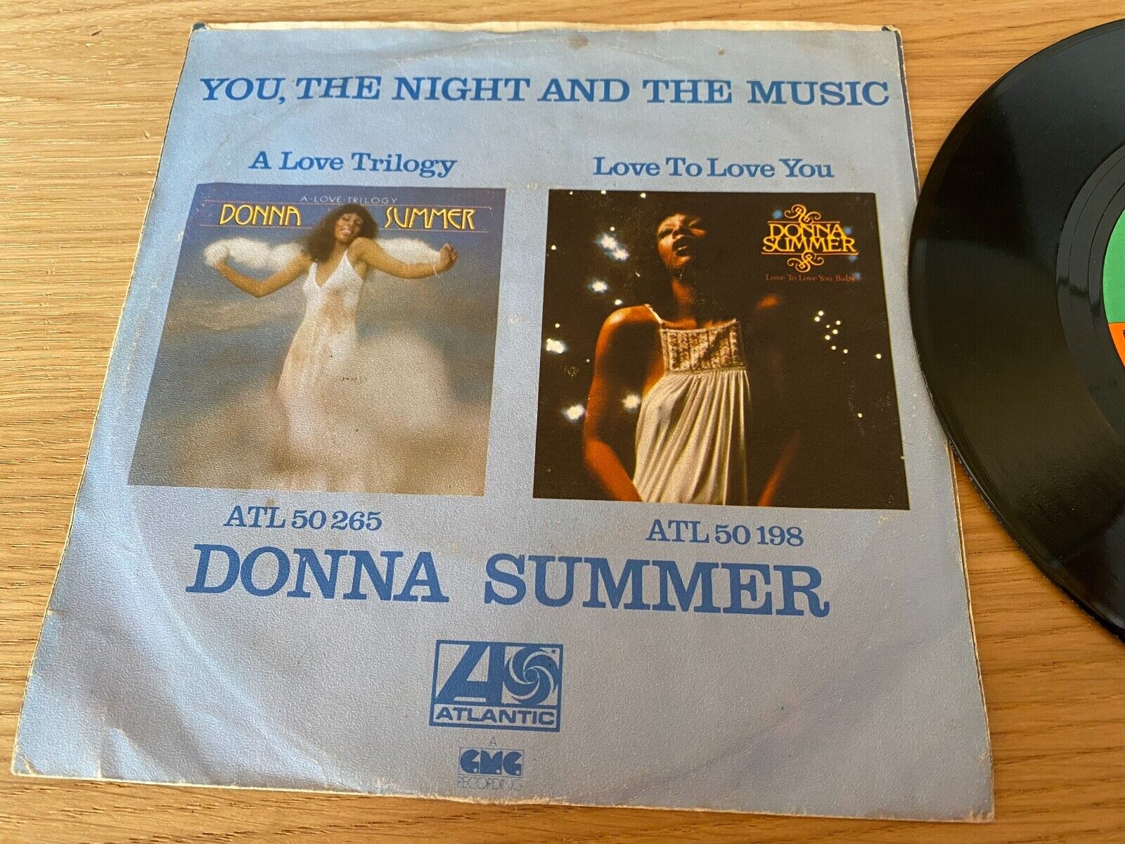 DONNA SUMMER "TRY ME I KNOW WE CAN MAKE IT/WASTED" 1976 WEST GERMAN ATLANTIC WE