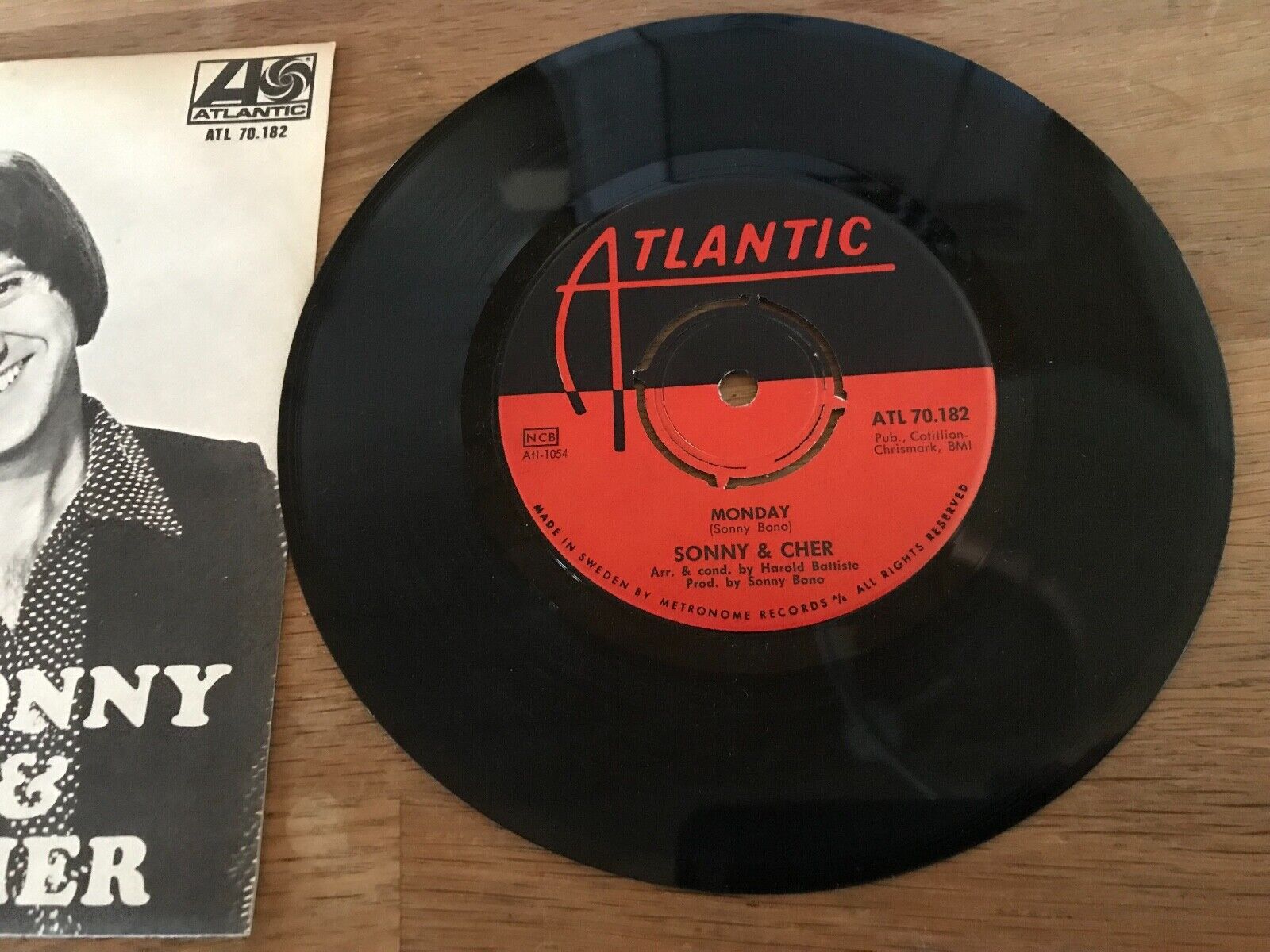 SONNY  CHER LITTLE MAN / MONDAY ATLANTIC RECORDS NCB PRESSED IN SWEDEN RARE SEE