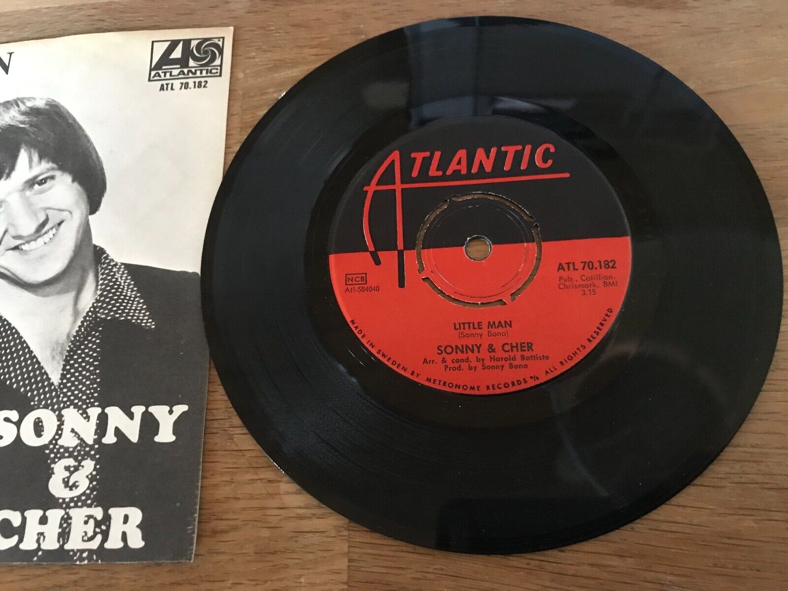 SONNY  CHER LITTLE MAN / MONDAY ATLANTIC RECORDS NCB PRESSED IN SWEDEN RARE SEE