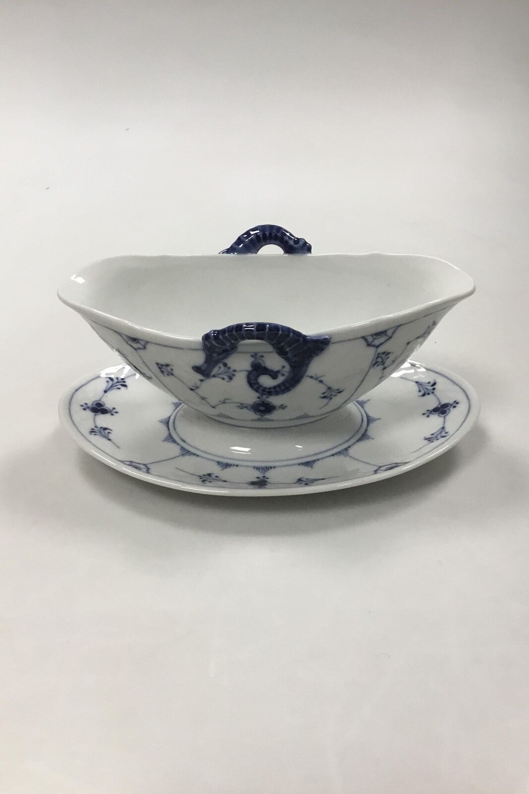 Bing and Grondahl Blue Traditional Blue Fluted Sauce Boat No 311