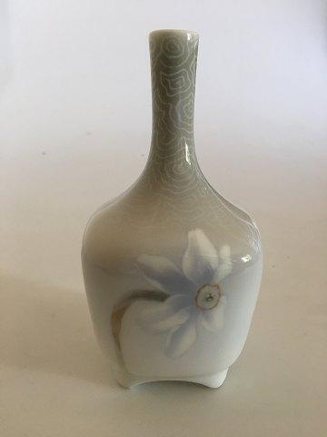 Royal Copenhagen Art Nouveau Vessel Vase No 200/135 with Daffodil decoration