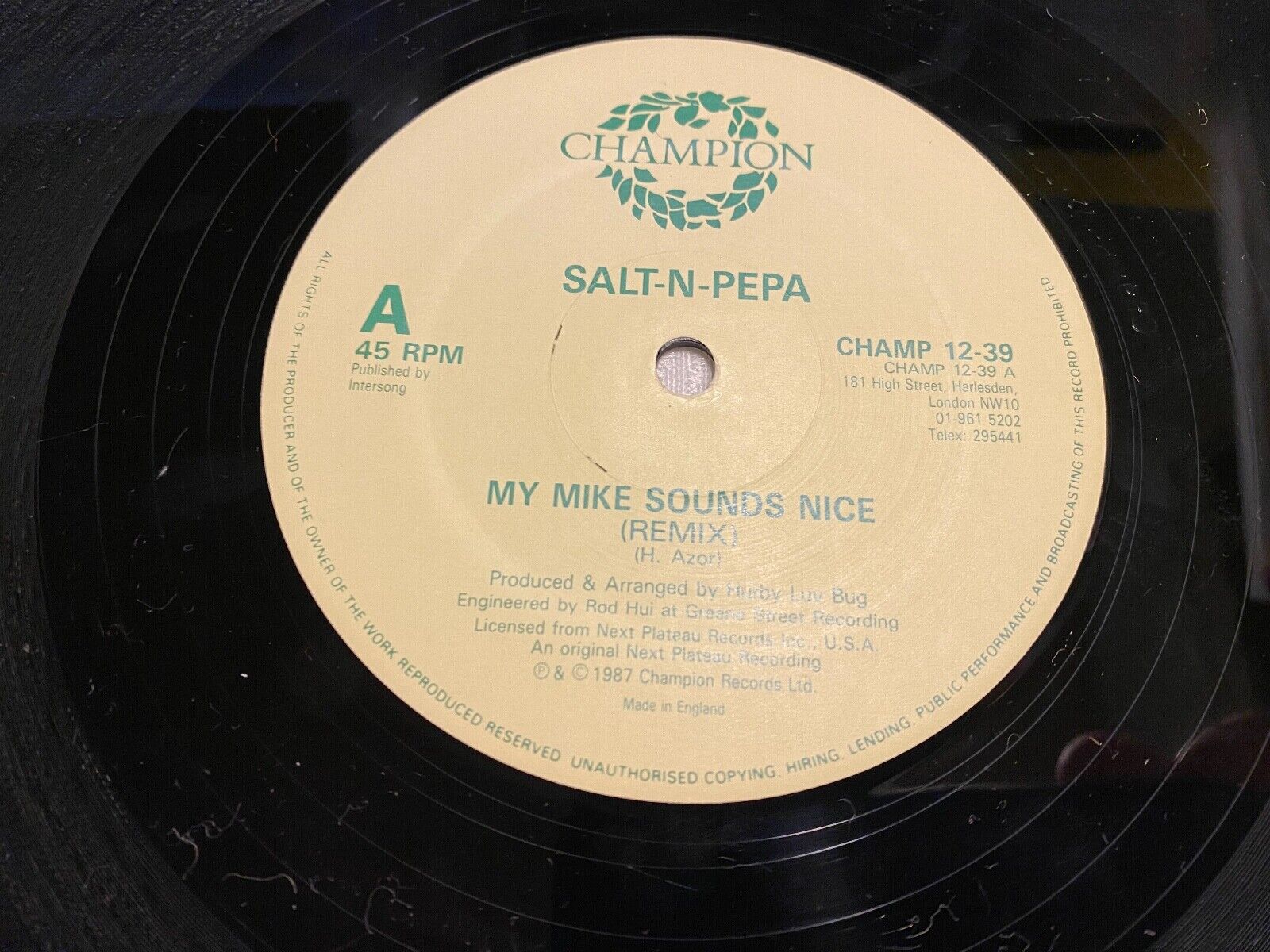 SALT´N´PEPA "MY MIKE SOUNDS NICE" (REMIX)  1987 CHAMPION RECORDS UK PRESSING**