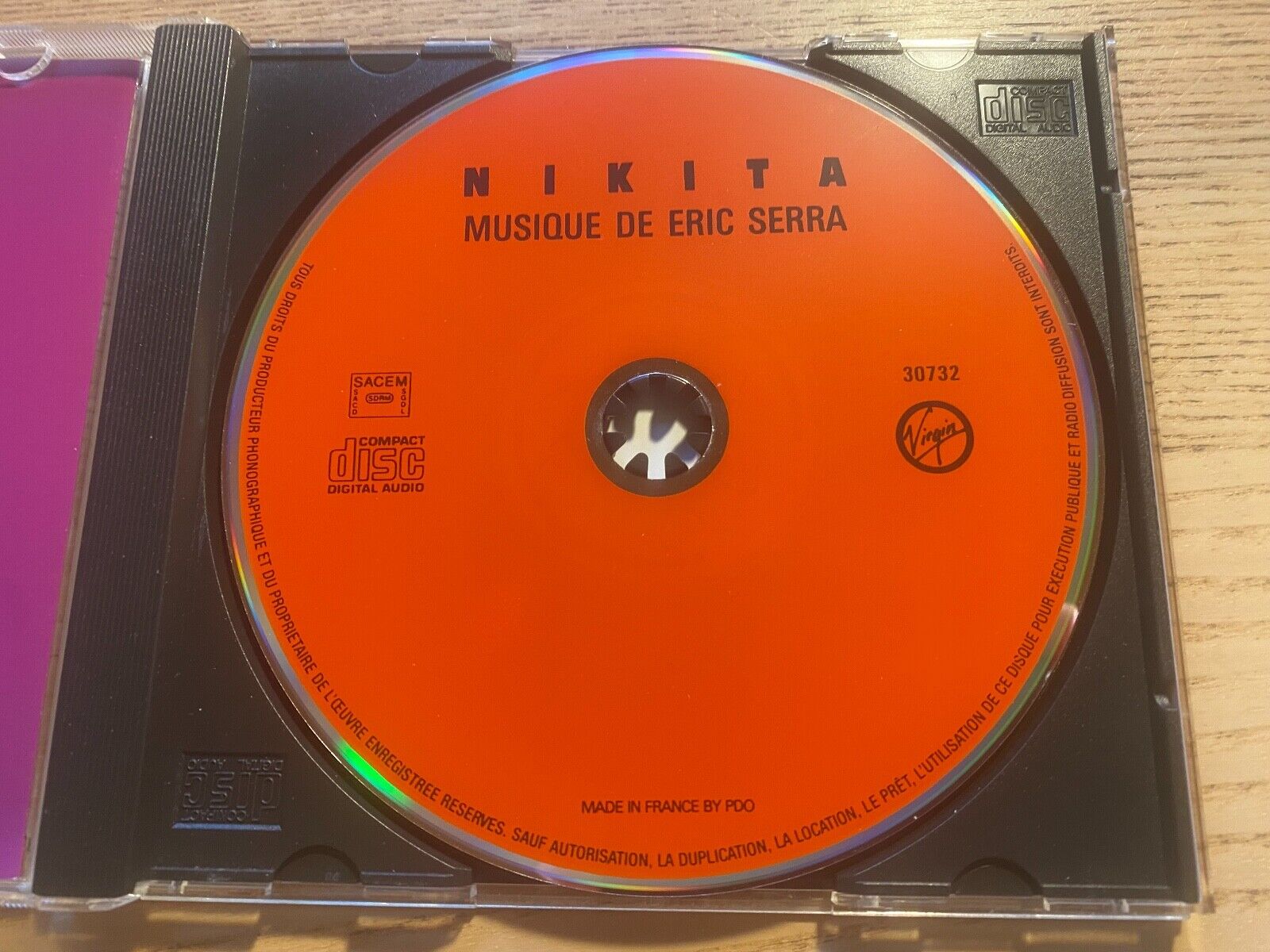 ERIC SERRA "NIKITA BANDE ORIGINALE DU FILM" 1990 VIRGIN RECORDS SACEM FRANCE OOP